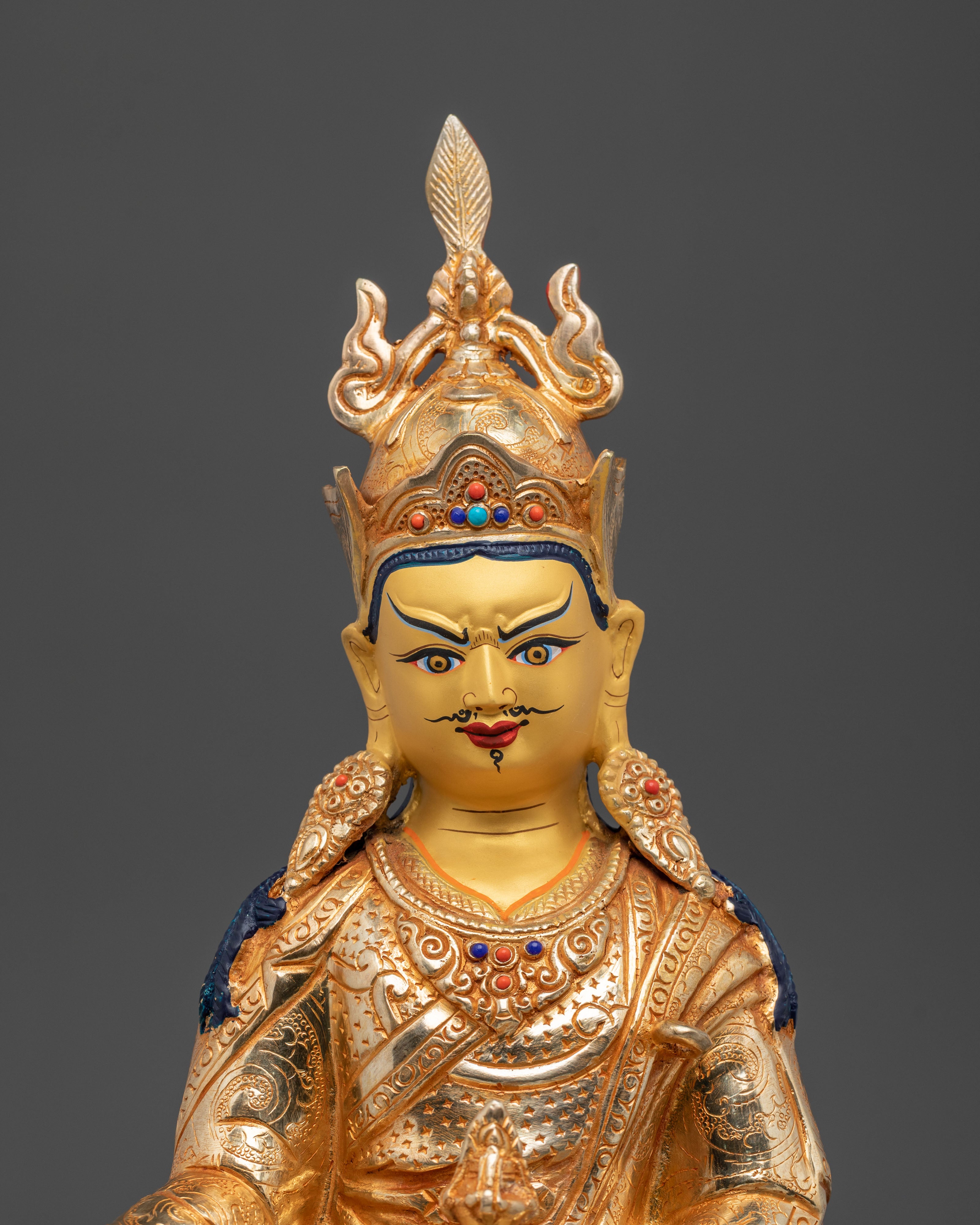 Guru Rinpoche Sacred Statue | Tibetan Buddhist Guru Figurine