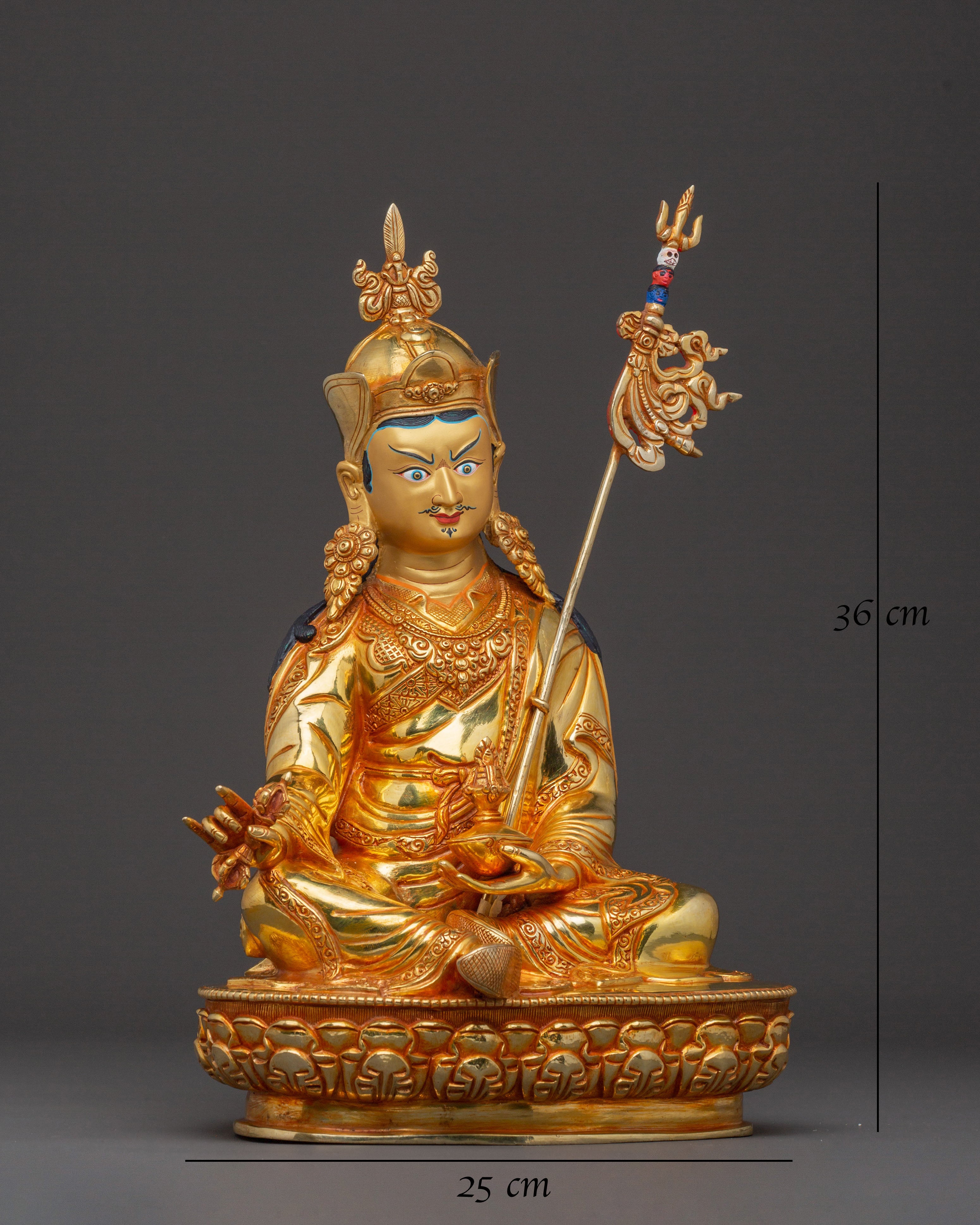 Lotus King Guru Rinpoche Statue – Authentic Nepali Serenity