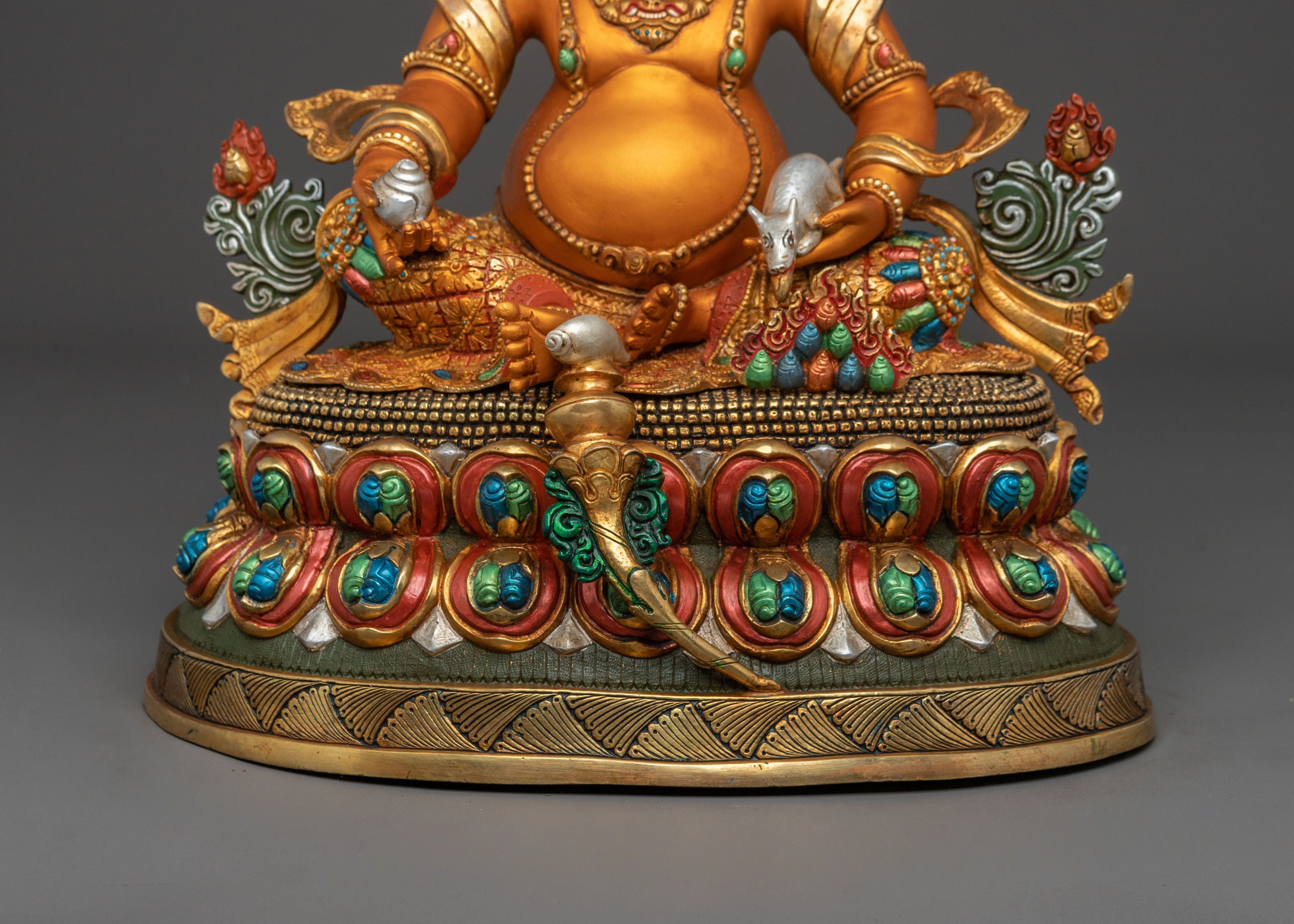 Yellow Dzambhala Sacred Statue | Himalayan Prosperity Art