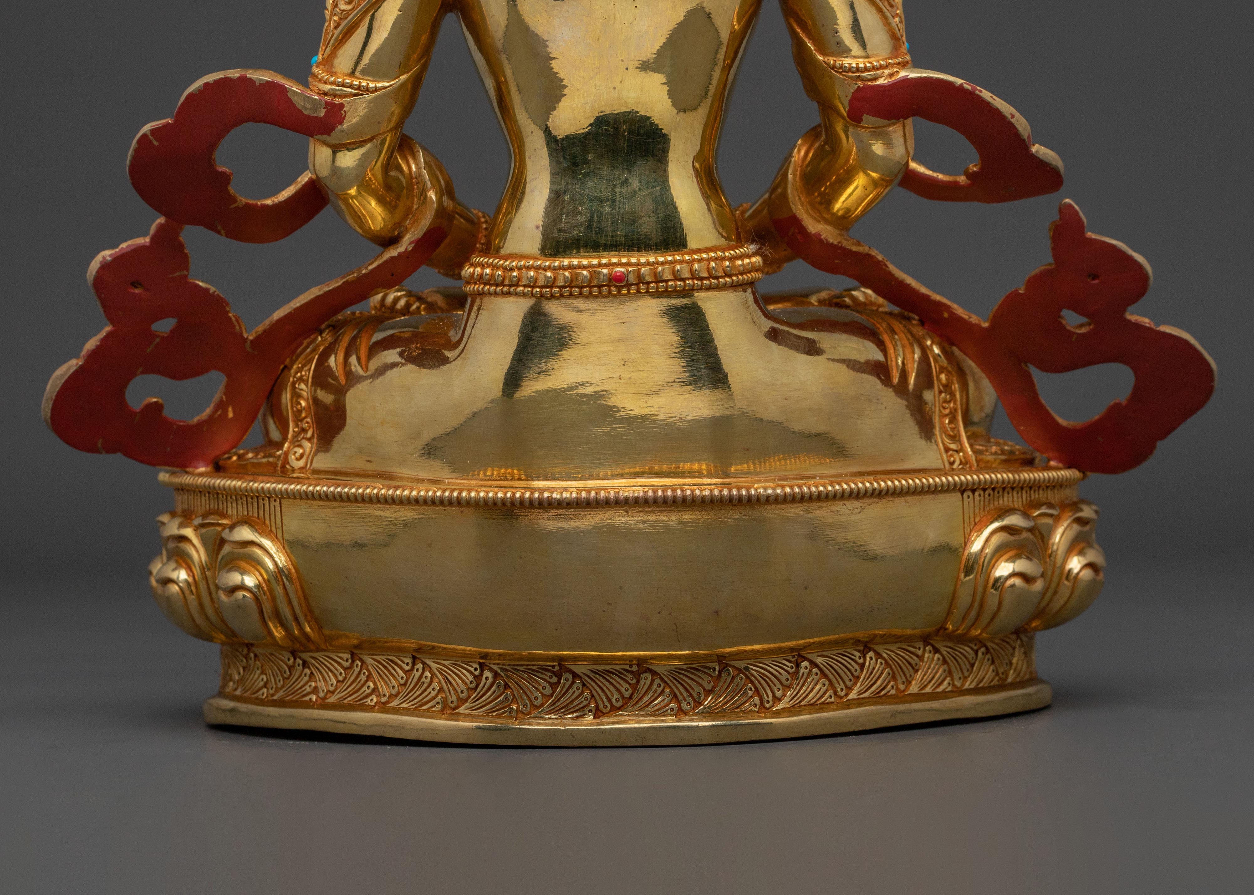 Himalayan Meditating Amitayus Statue | Buddhist Decor
