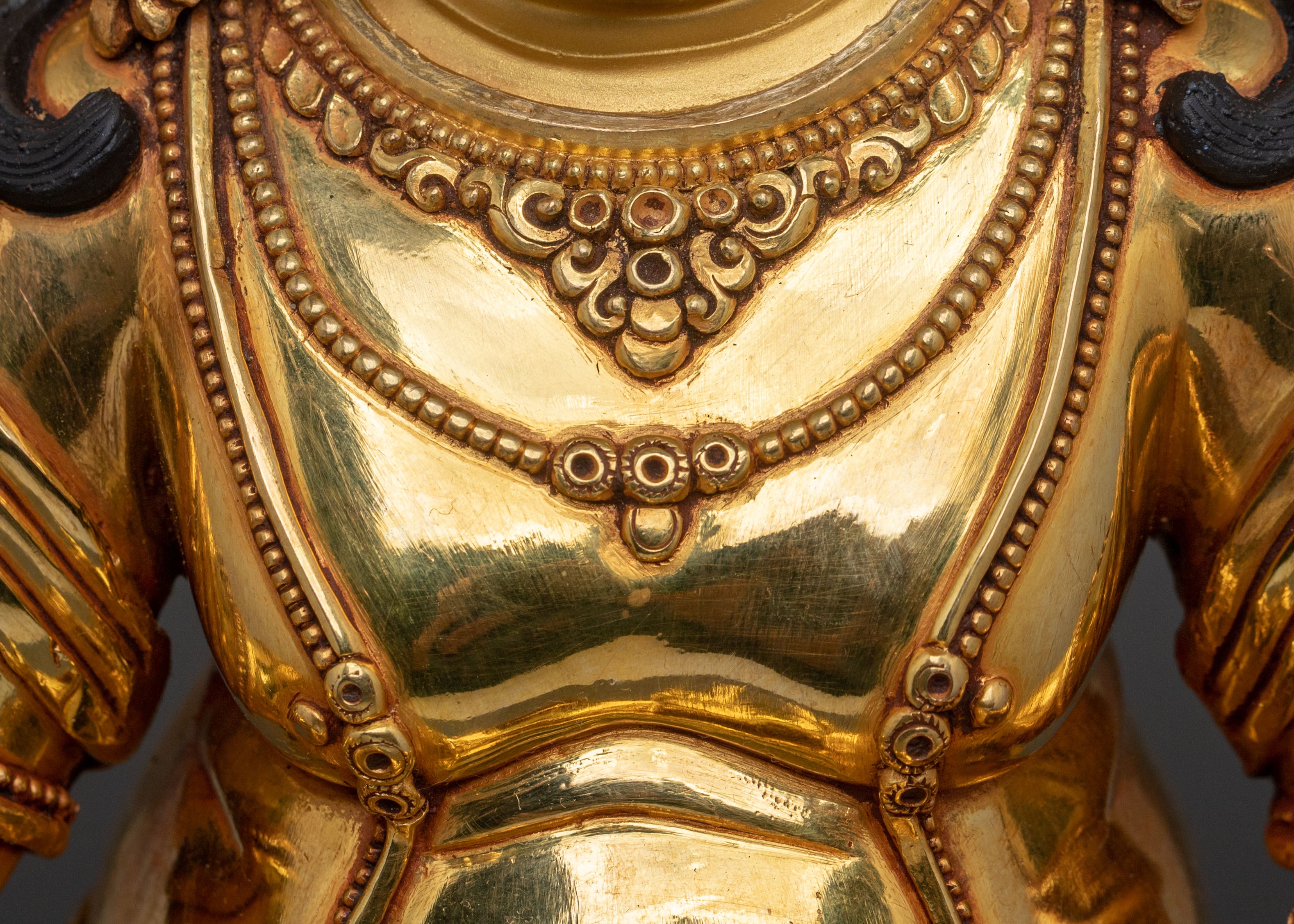 Dzambhala Divine Statue on Throne | Tibetan Wealth Deity