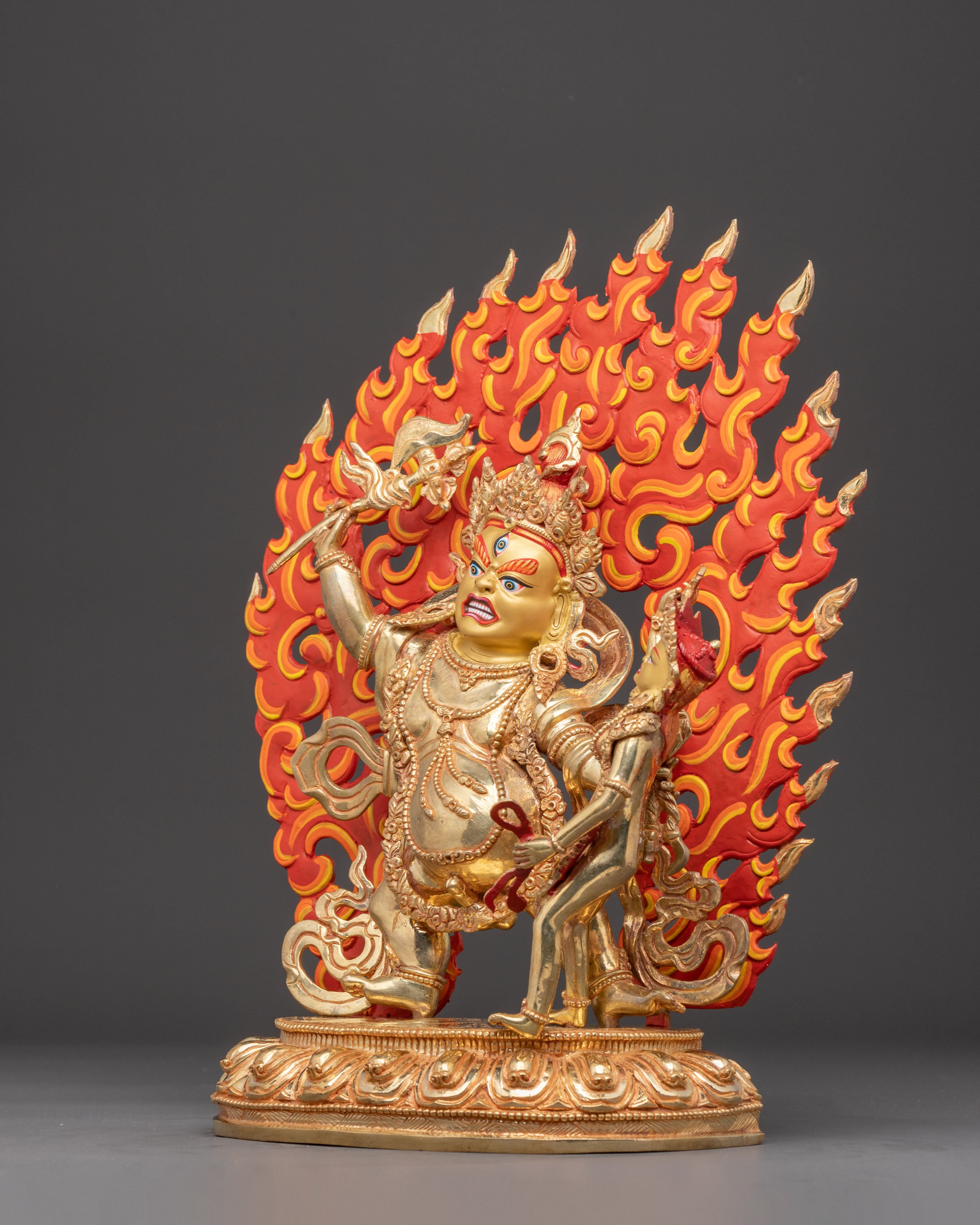 Handcrafted Bhairava And Shakti Statue Set | Tantric Protector Deities