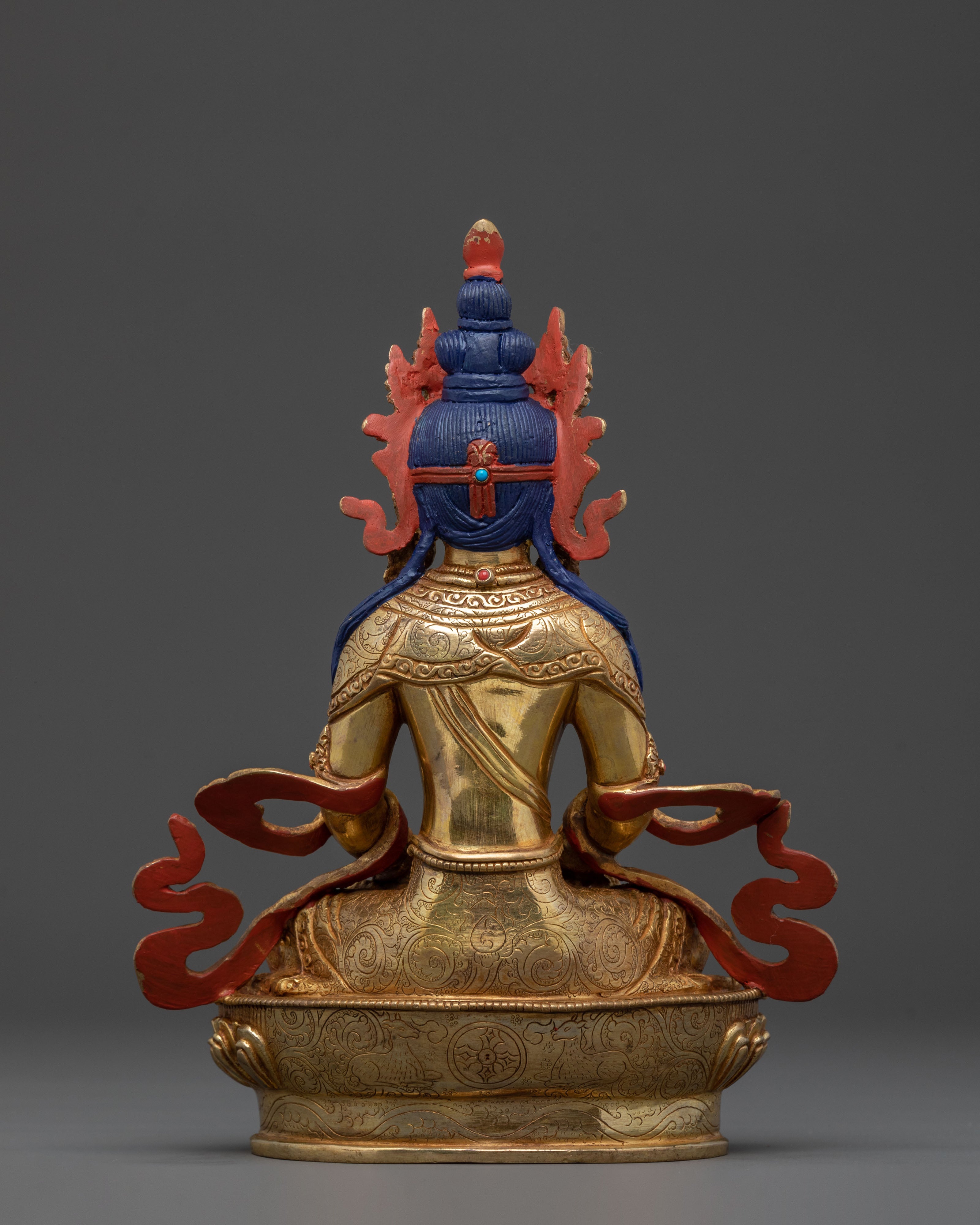 Handcrafted Amitayus Statue: Buddhist Home Decor