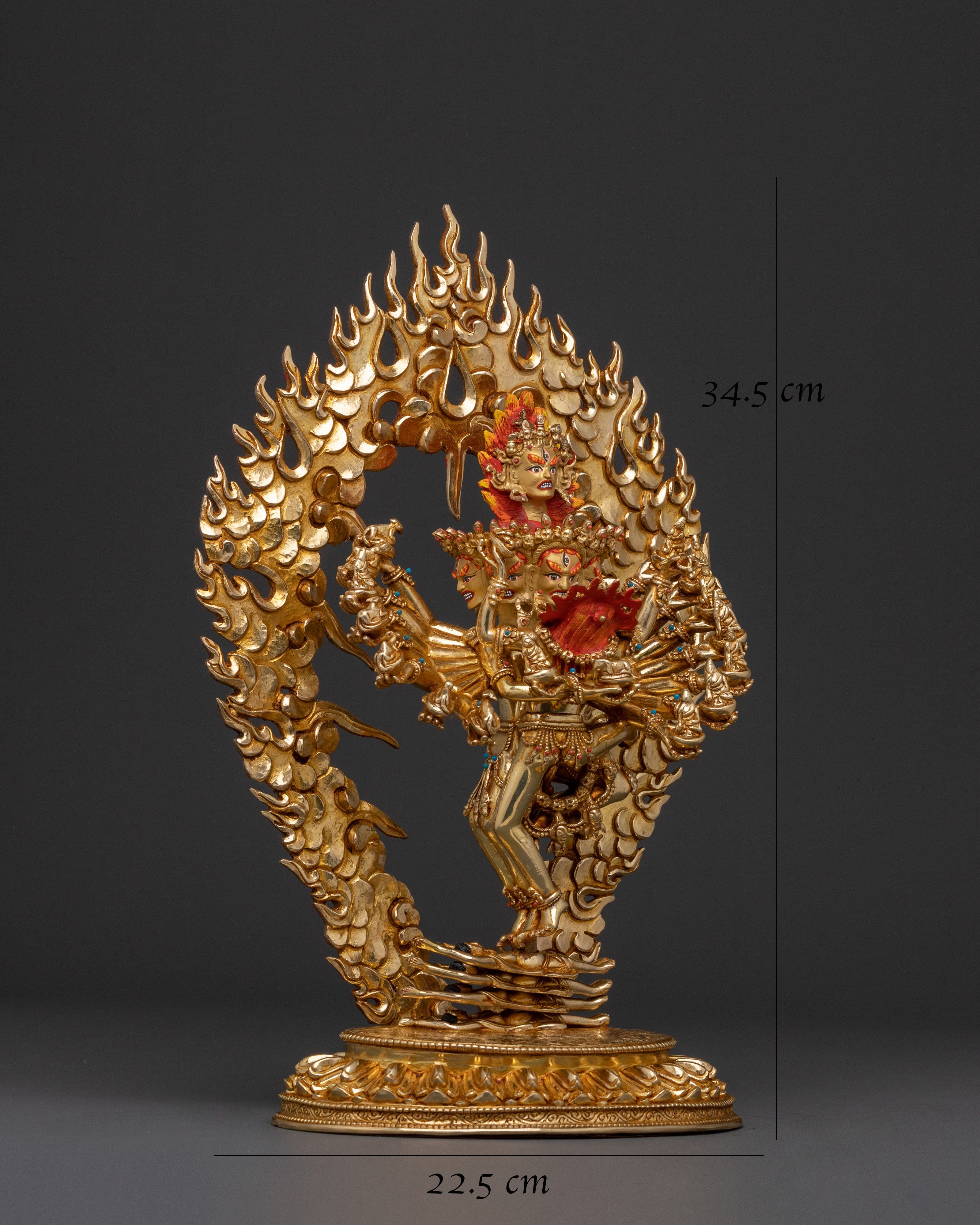 Fierce Hevajra Tantric Deity Statue | Buddhist Decor