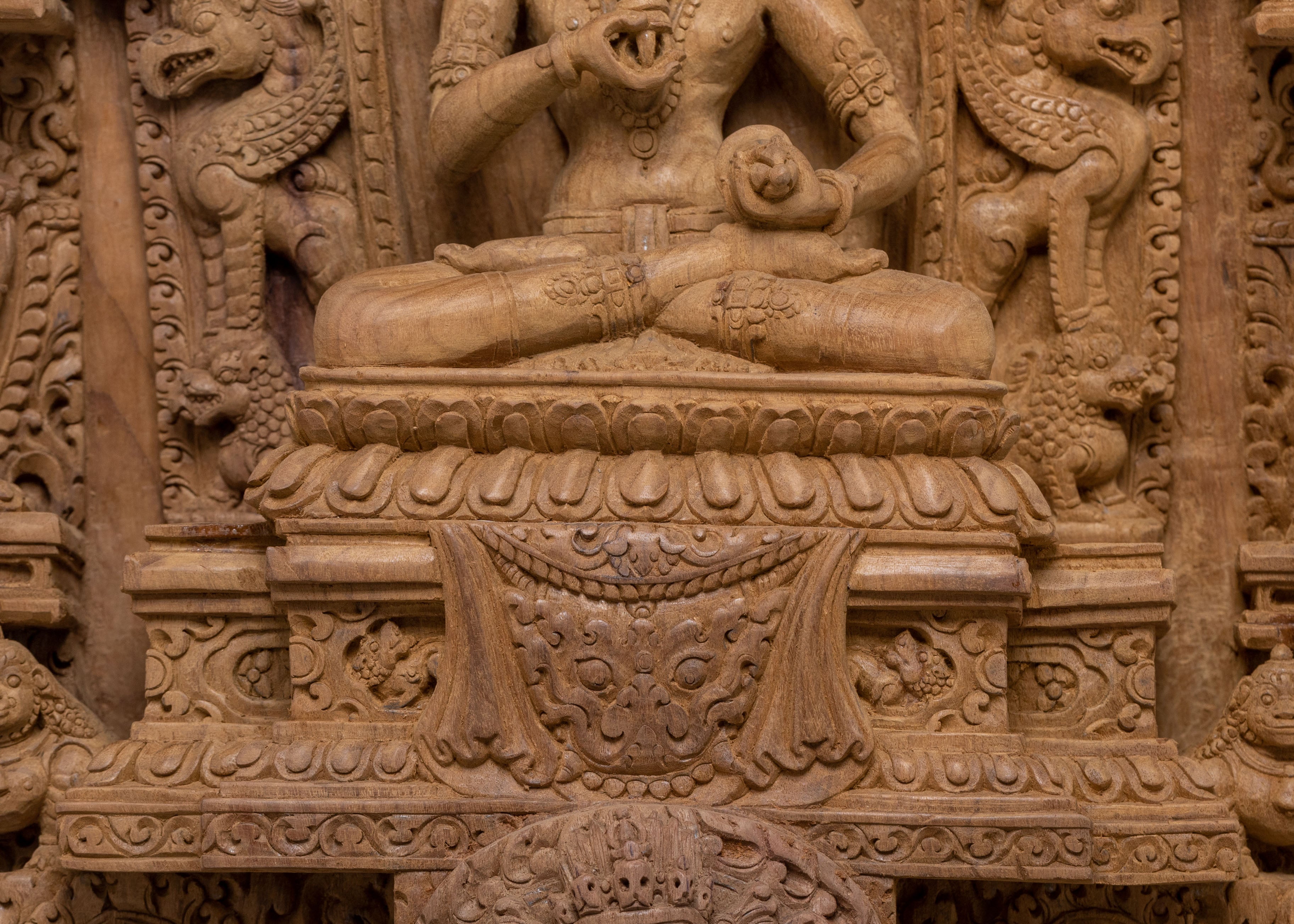 Vajrasattva Purification Wooden Sculpture | Home Decor