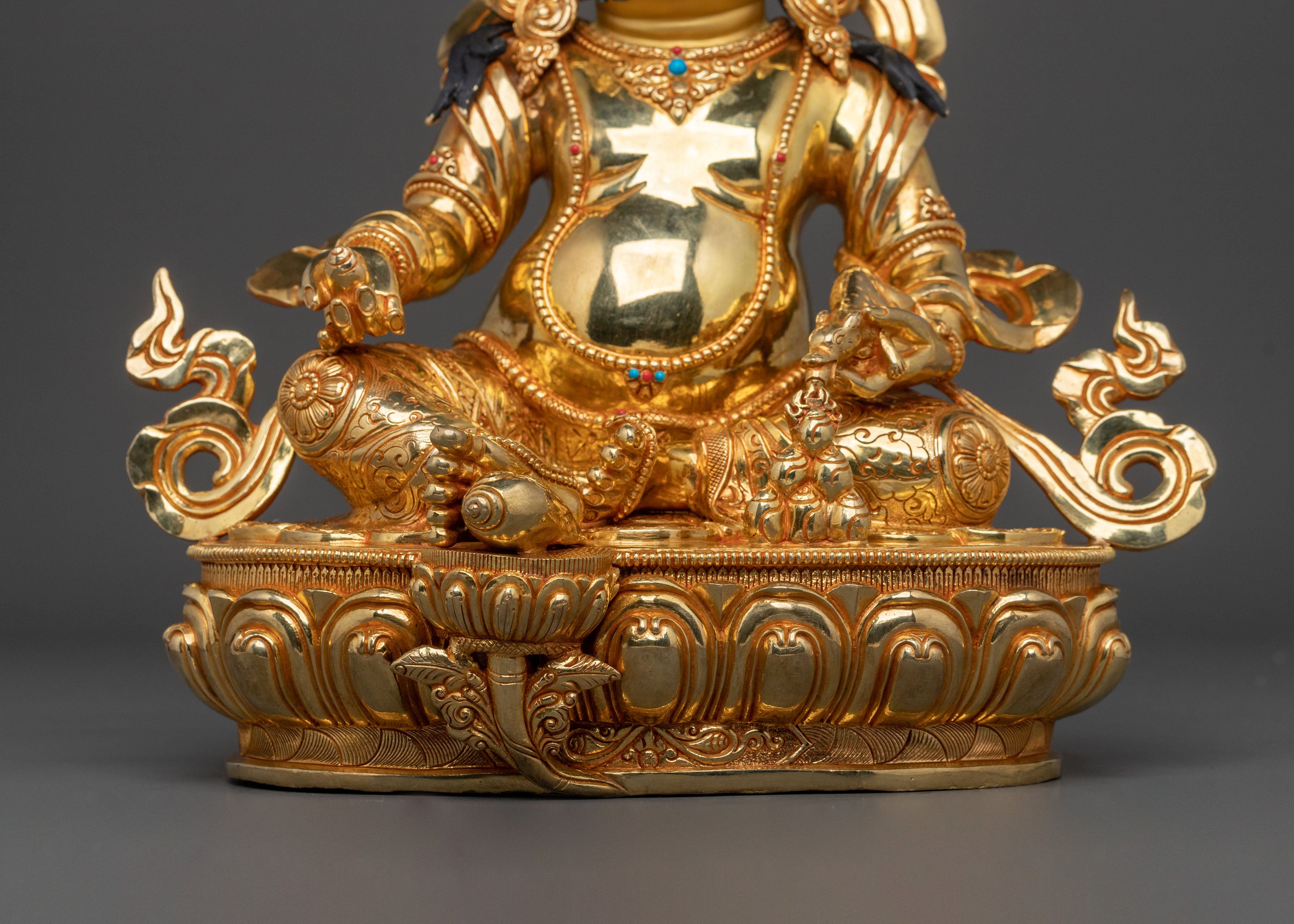 Dzambhala Statue | Handcrafted Golden Figurine