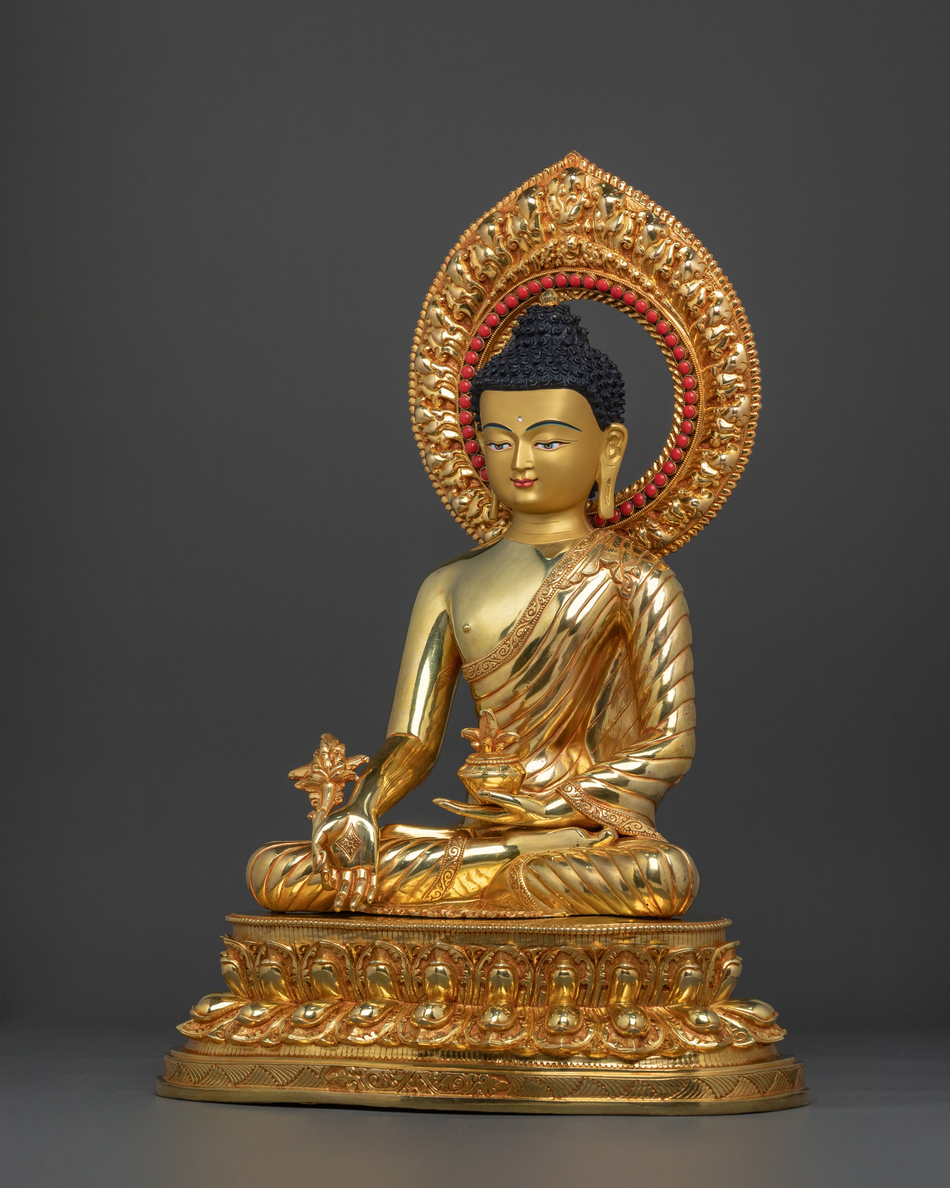 Healing Buddha Bhaisajyaguru Art: 24K Gold Gilded