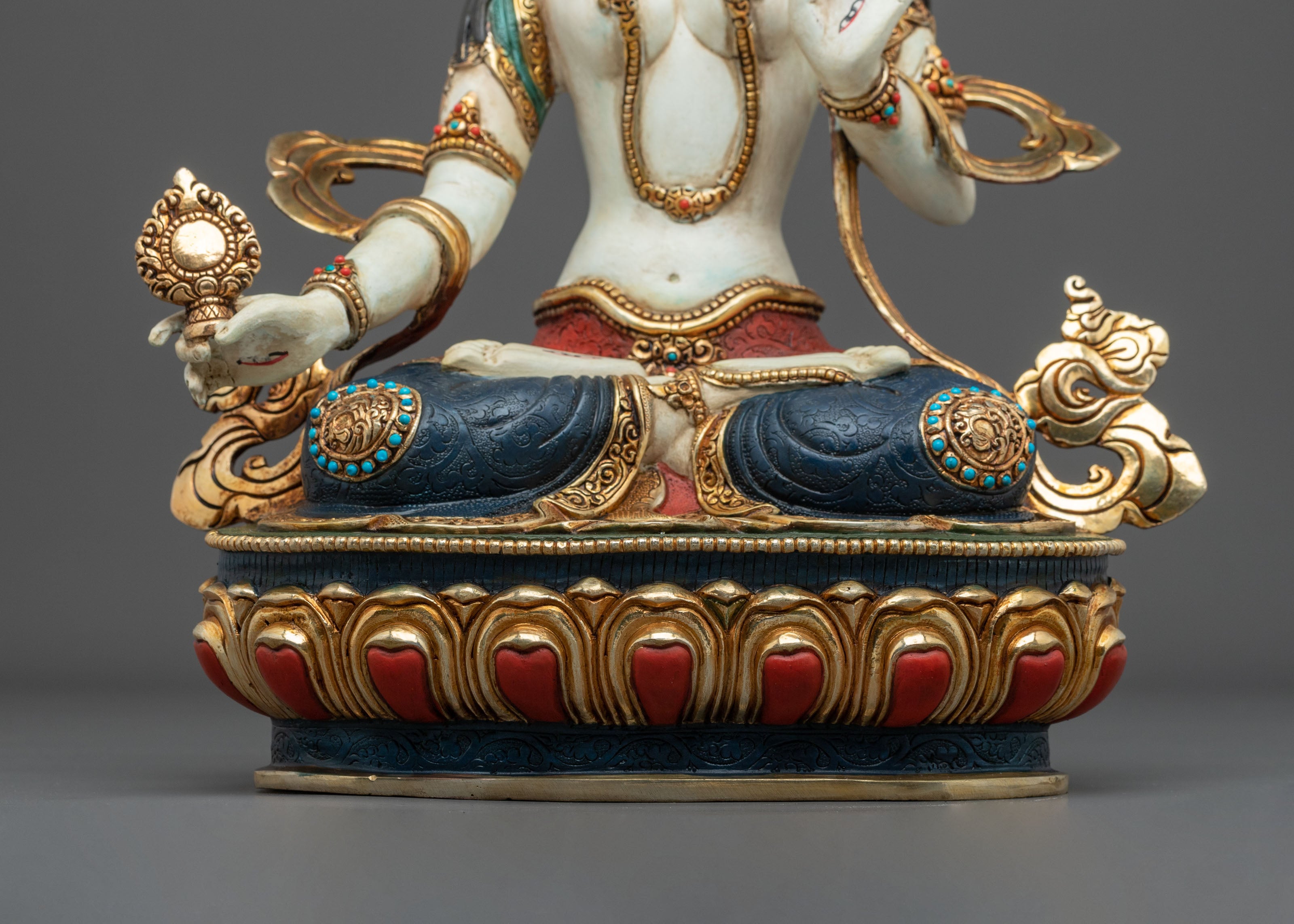 Goddess Dukar Statue | 24K Gold Gilded Copper