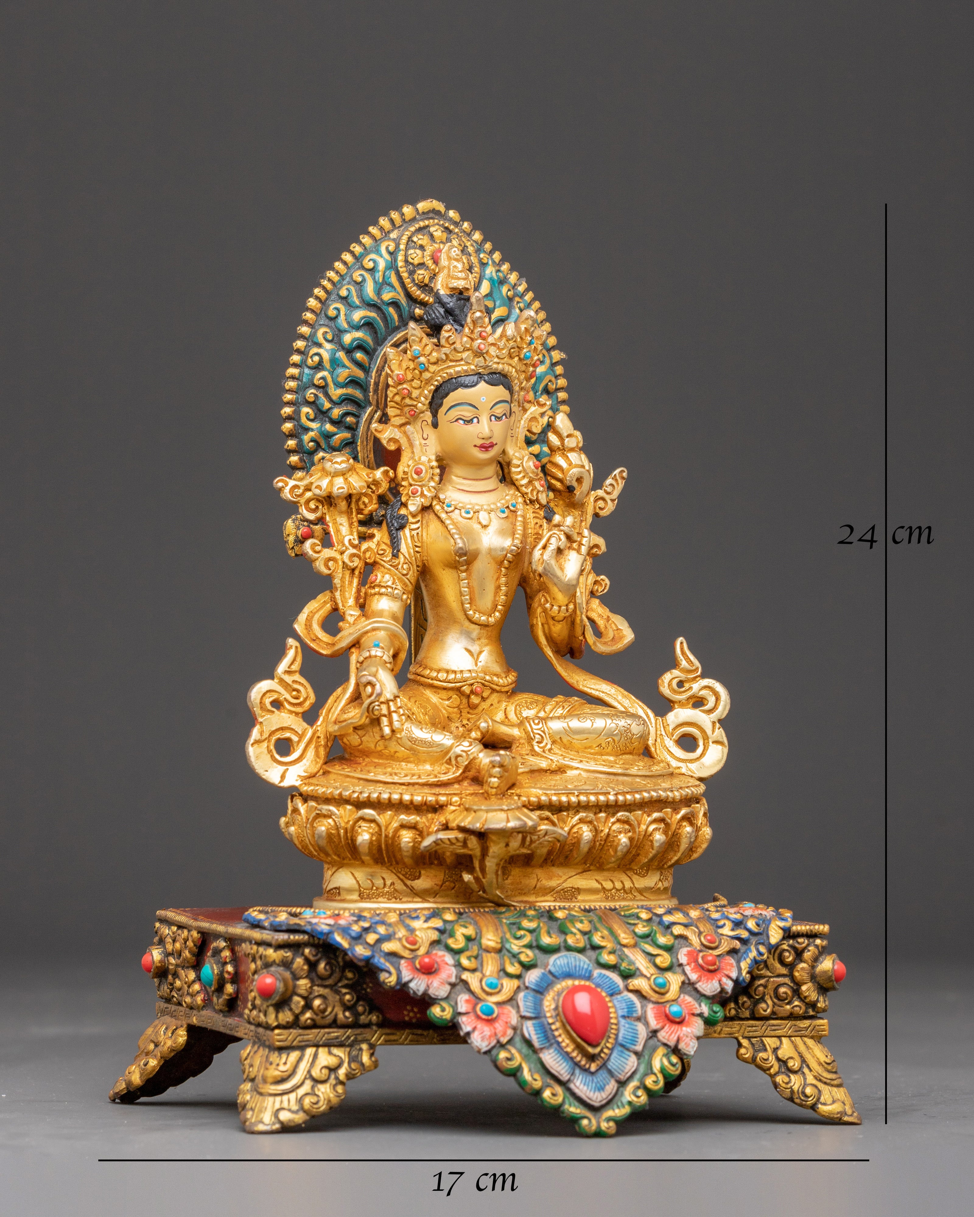 Shyama Tara Statue on Throne