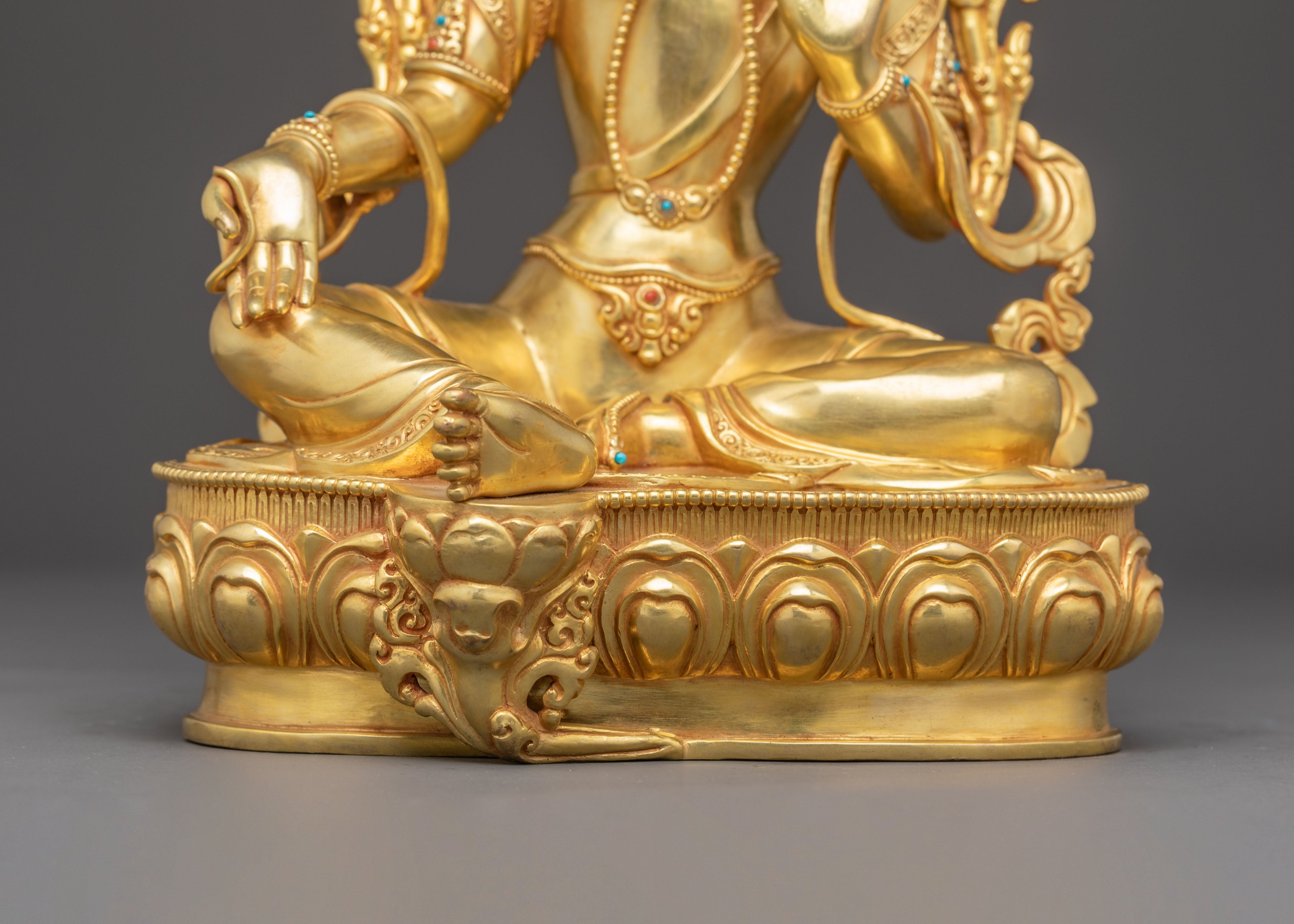 Green Tara Statue: Embodiment of Enlightened Action