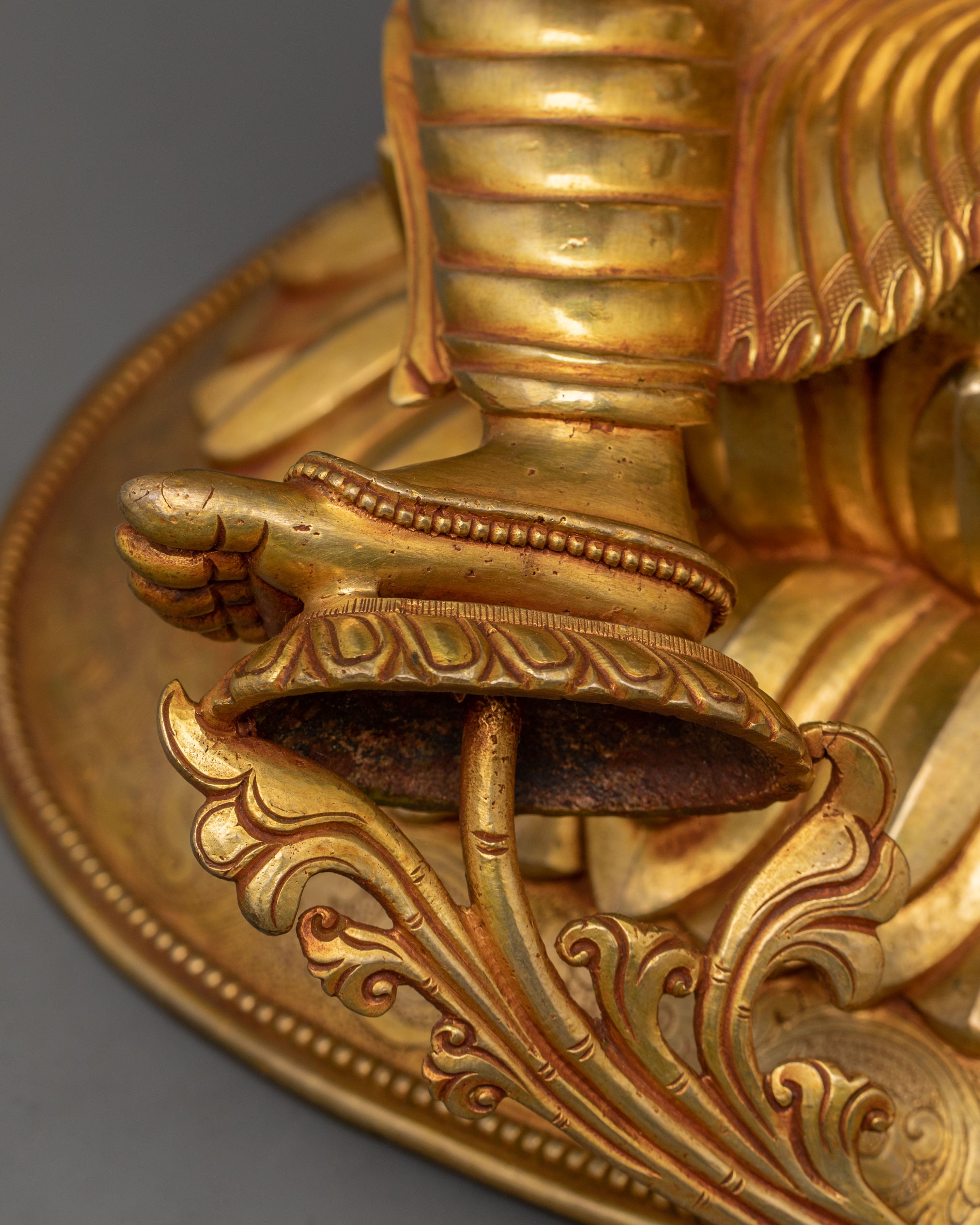 Victorious Green Tara Statue | 24k Gold Gilded Statue