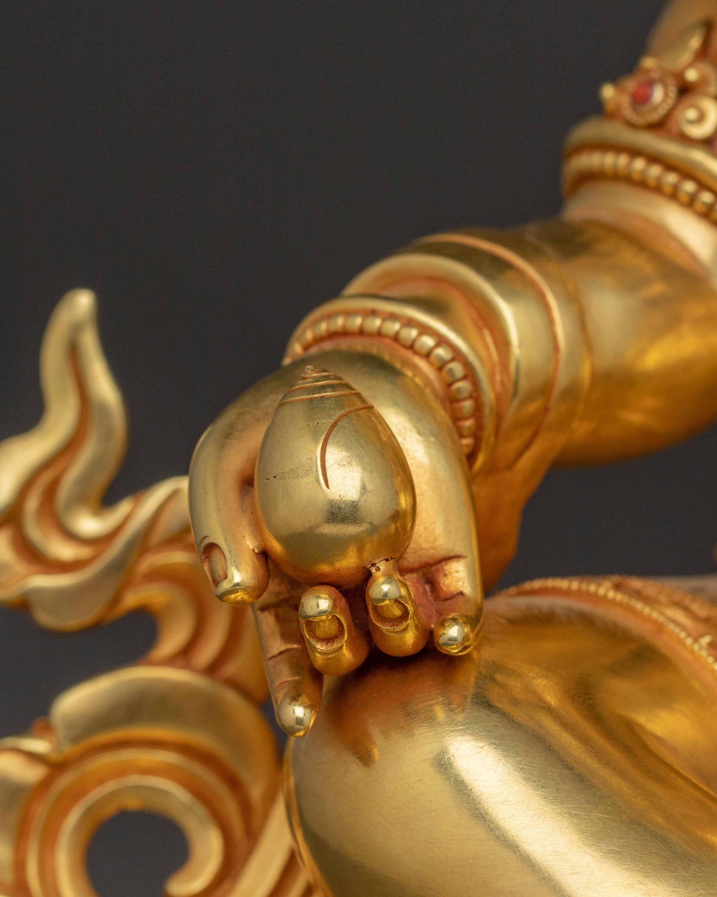 Yellow Dzambhala Wealth Deity Traditional Statue