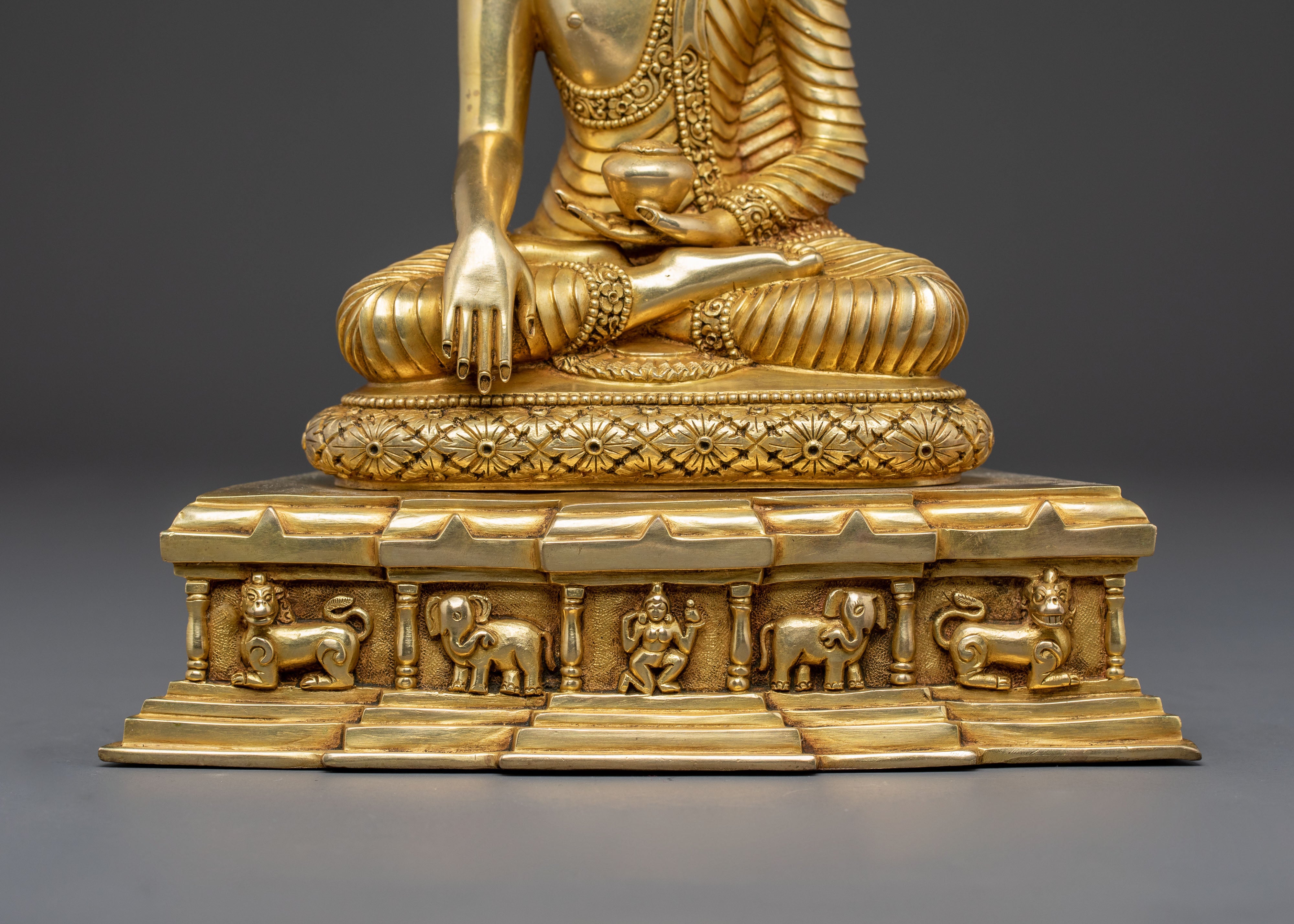 Handmade Golden Buddha Statue for Altar | Symbol of Enlightenment