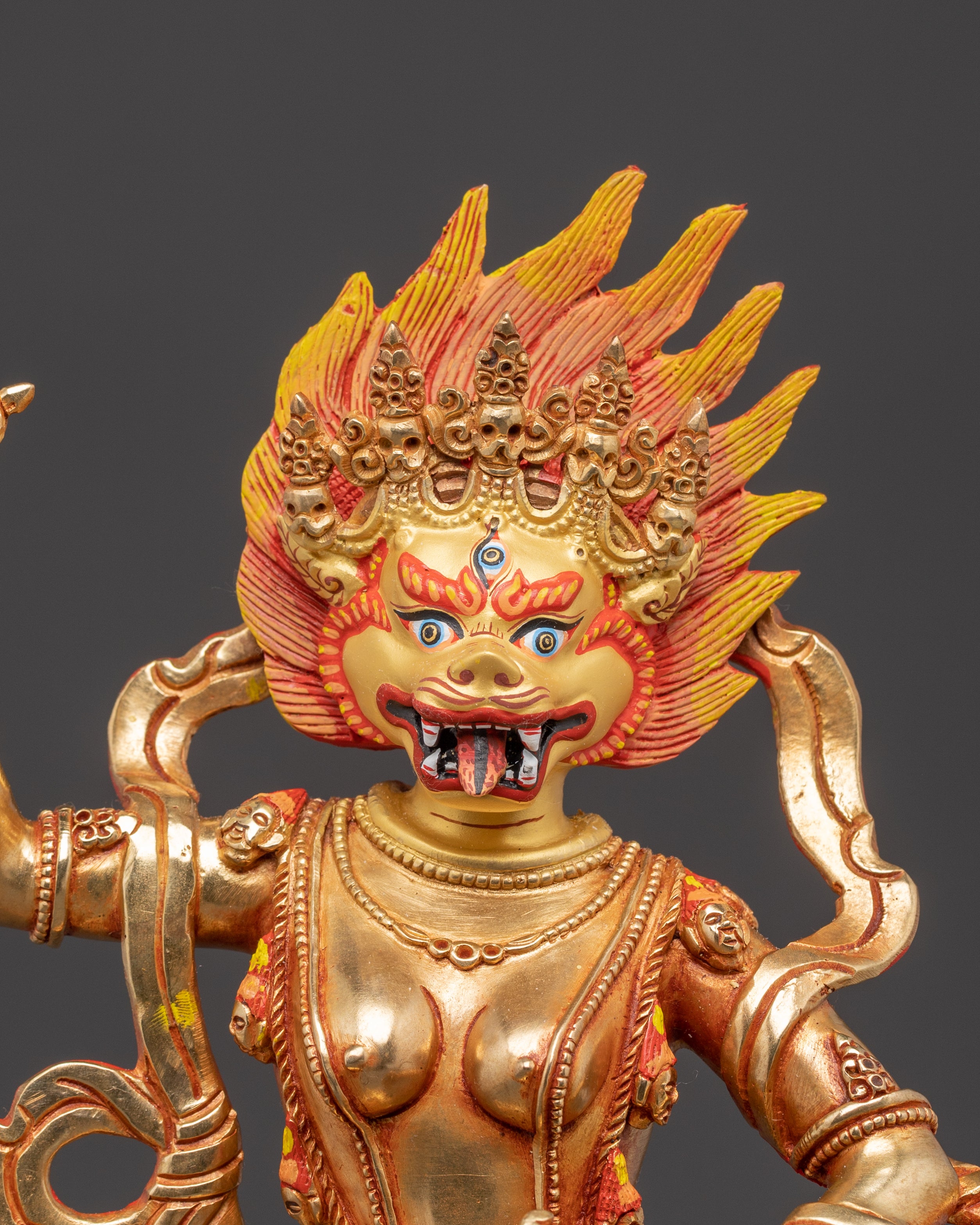 Sculpture of Lion-Faced Dakini Simhamukha | Fierce Tantric Goddess