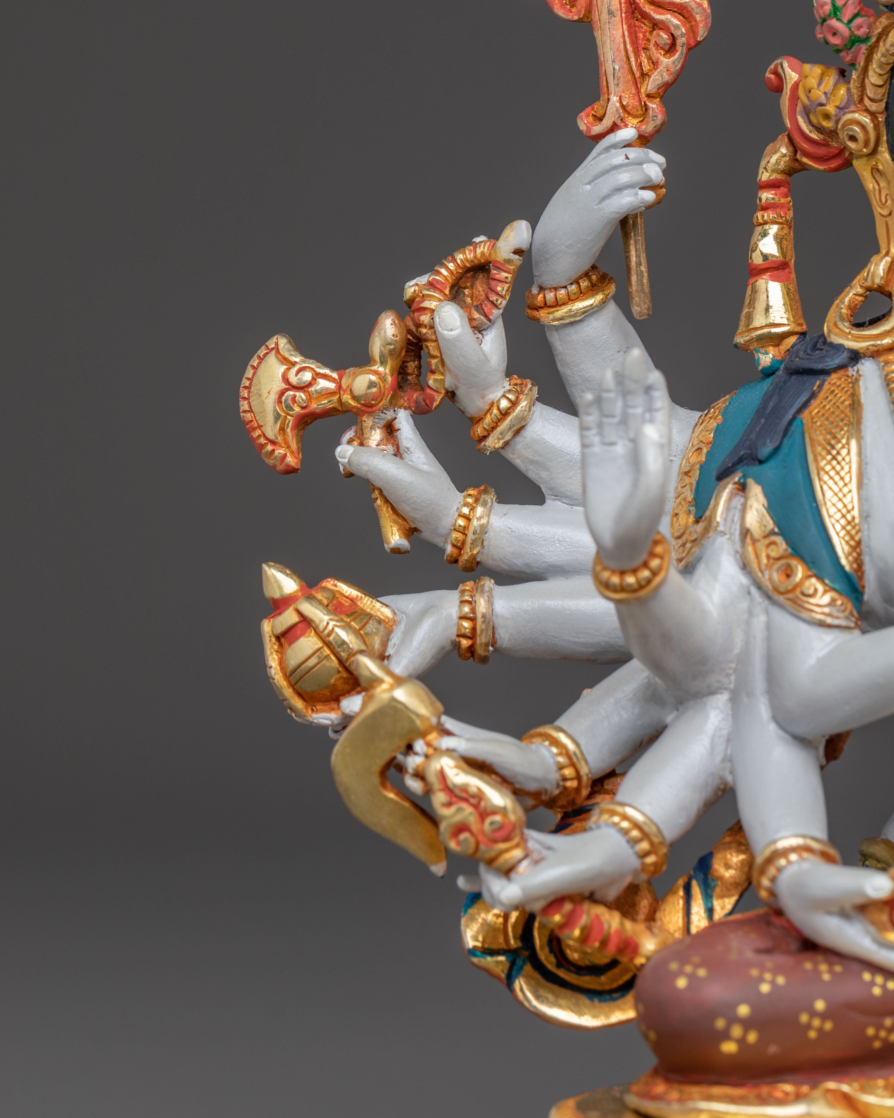 Compassion Goddess Cundi Statue – Handcrafted Gilded Copper Statue