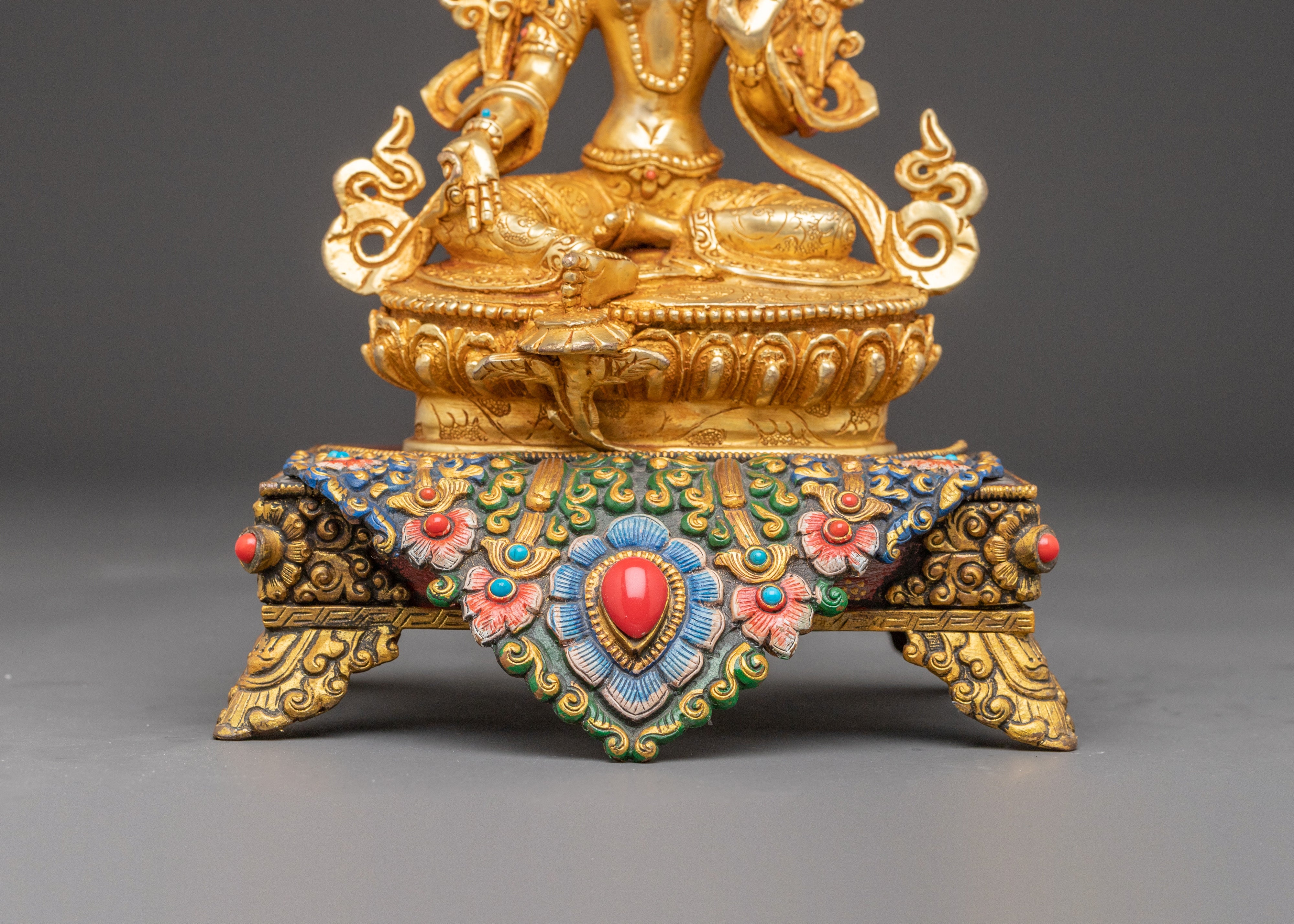 Shyama Tara Statue on Throne | The Goddess of Swift Compassion