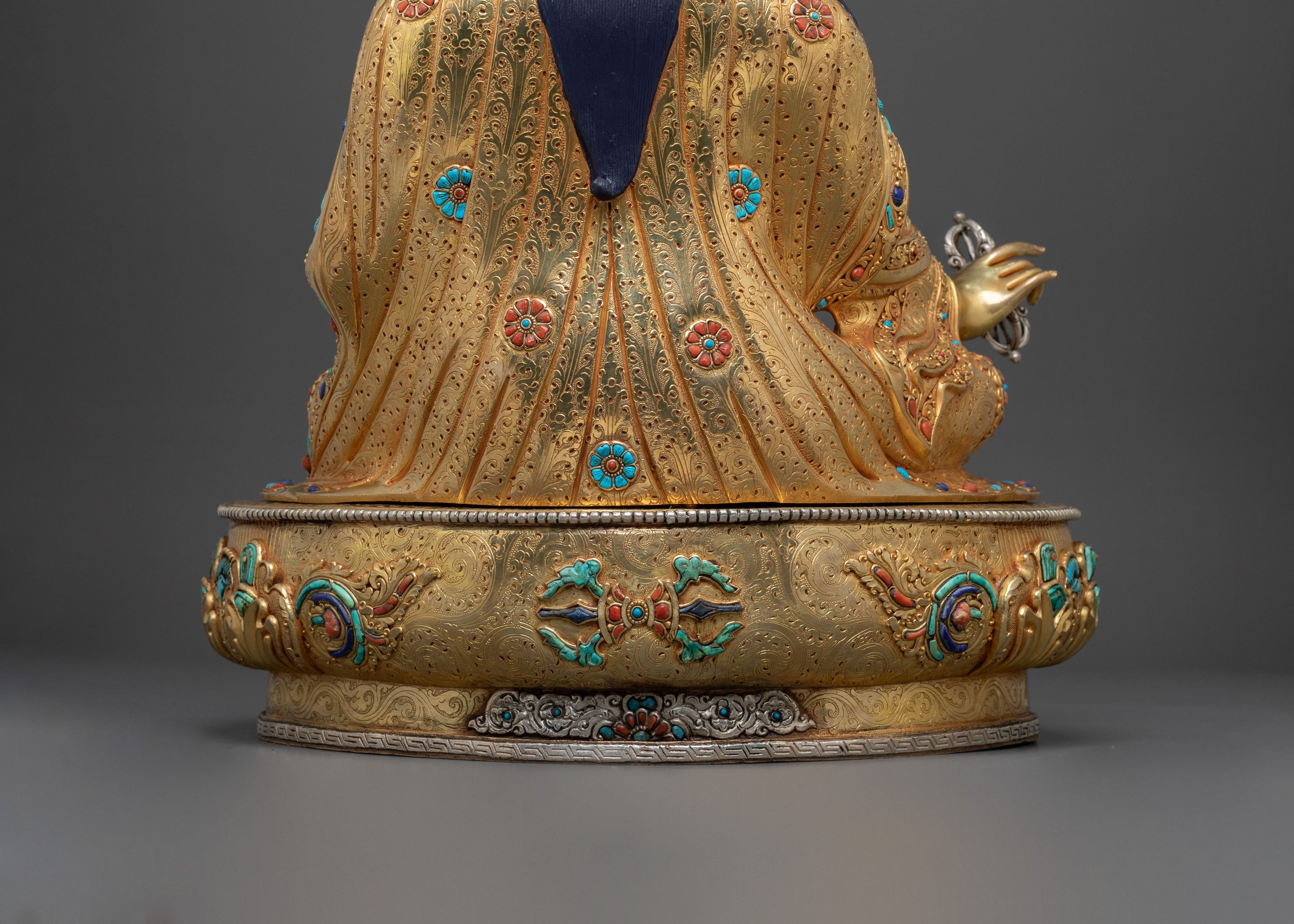 Spiritual Guru Rinpoche Handmade Sculpture: Sacred Altar Decor