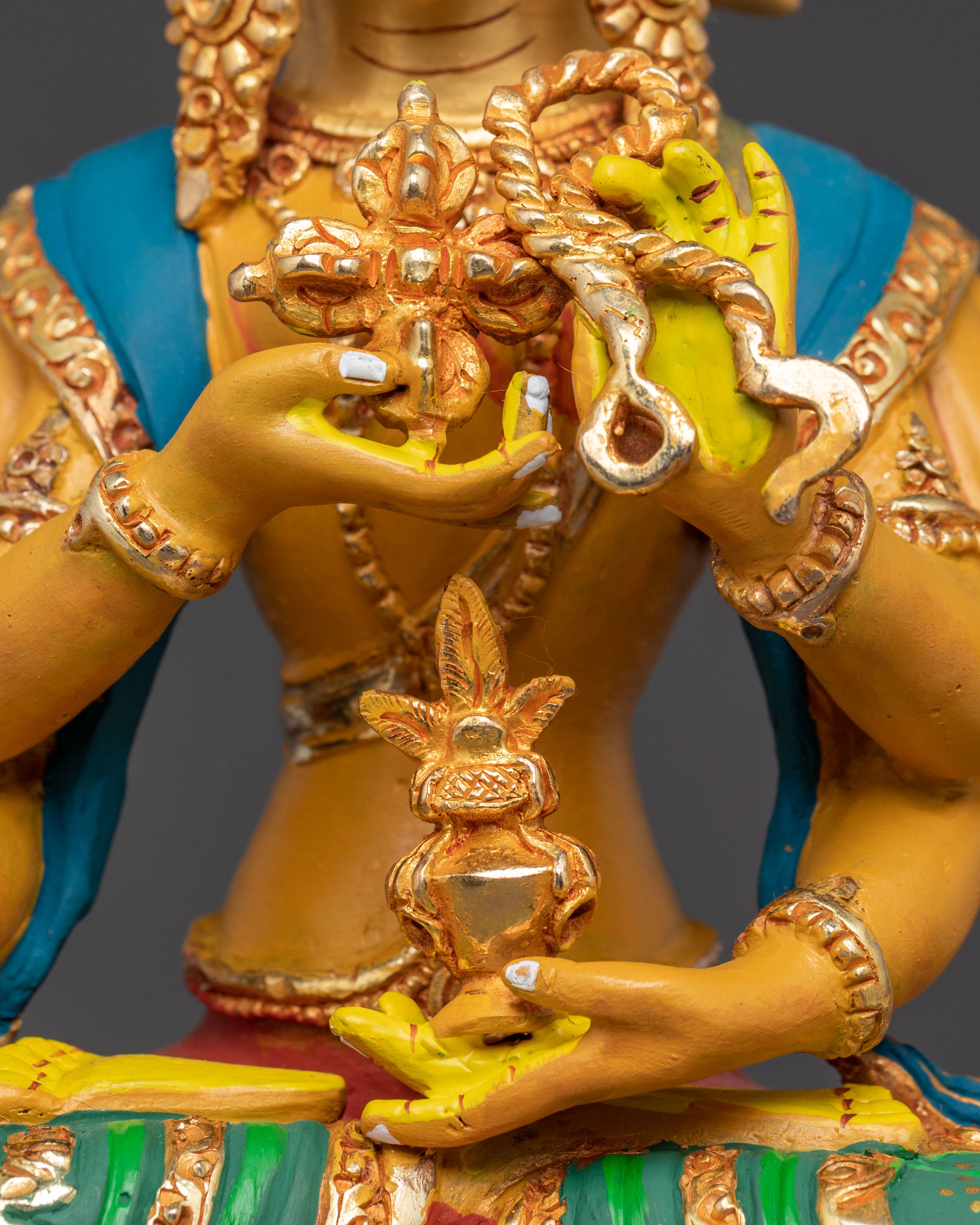 Handcrafted Namgyalma Statue on Throne: Divine Elegance