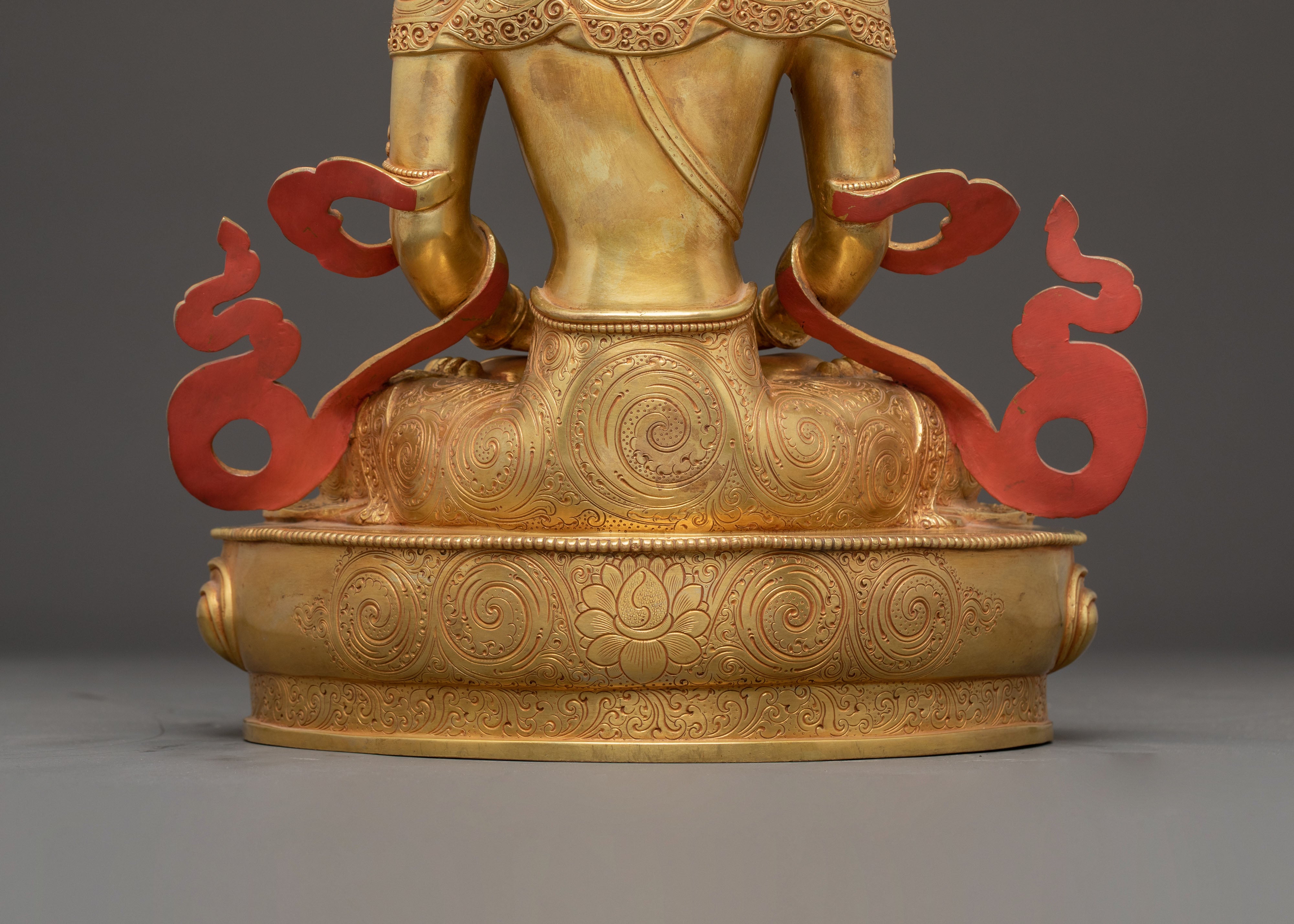 Golden Longevity Buddha Amitayus Statue | Traditional Himalayan Art