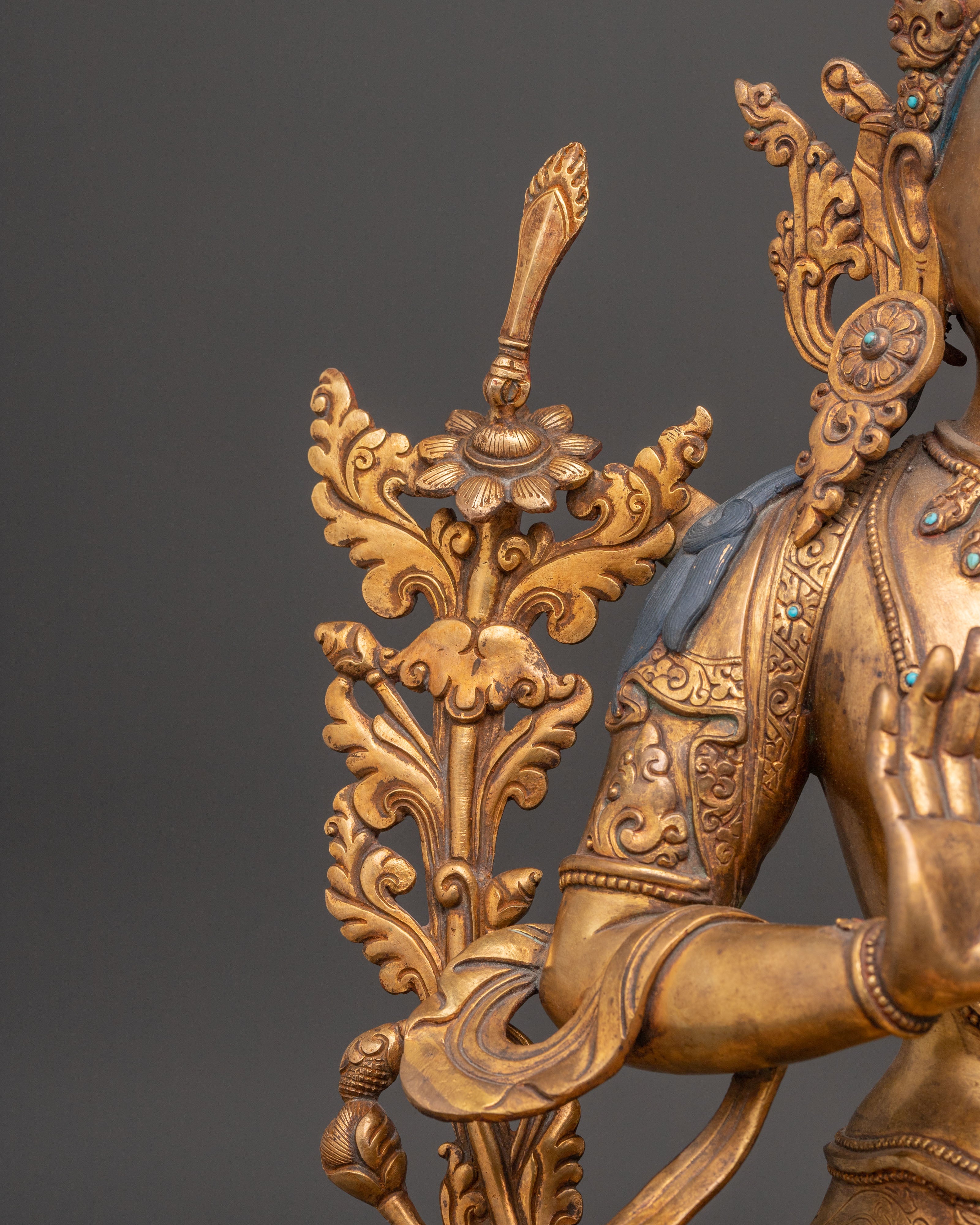 Statue of Maitreya Buddha of the Future | Traditional Himalayan Art