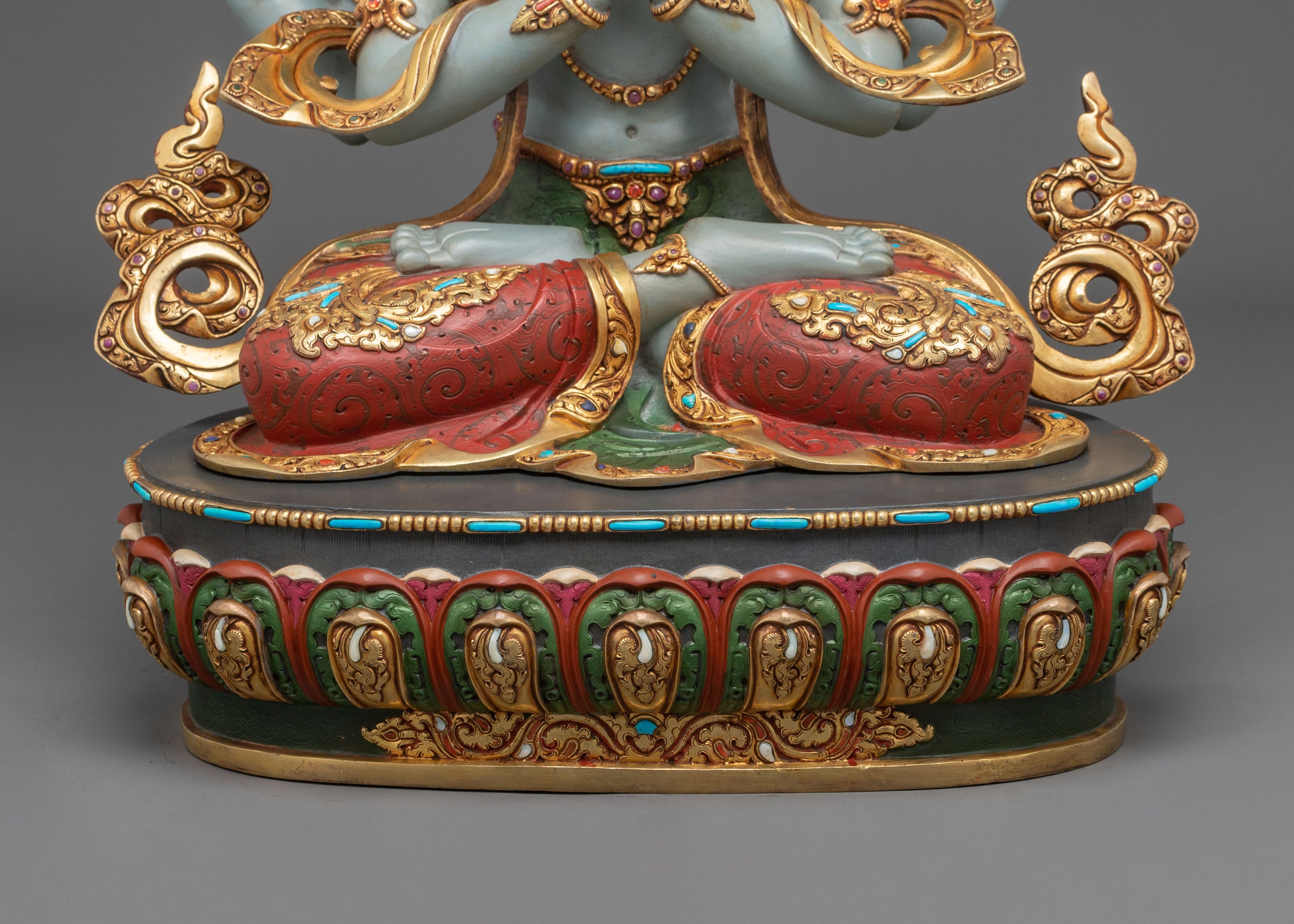 Tibetan Deity Four-Armed Chenrezig Statue | Home Decor
