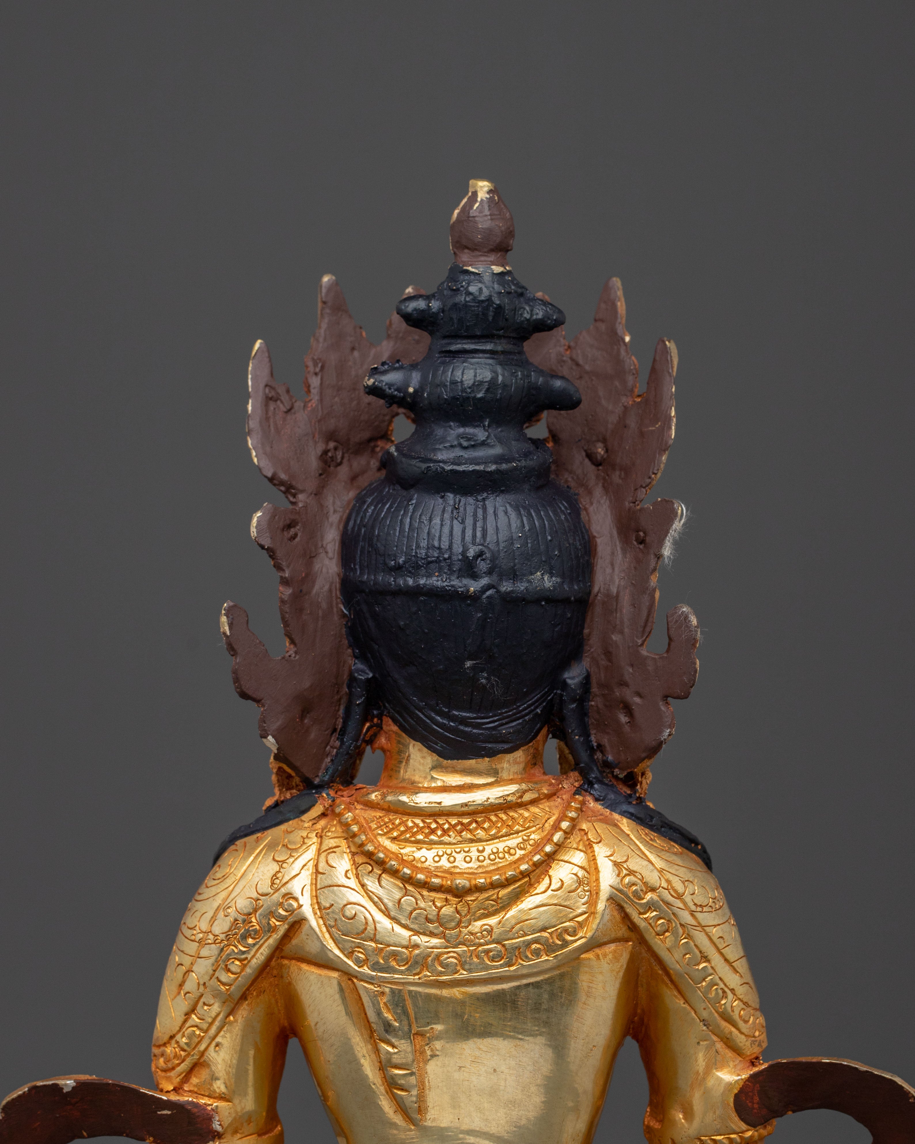 Handmade Amitayus Buddhist Statue | Meditation Decor