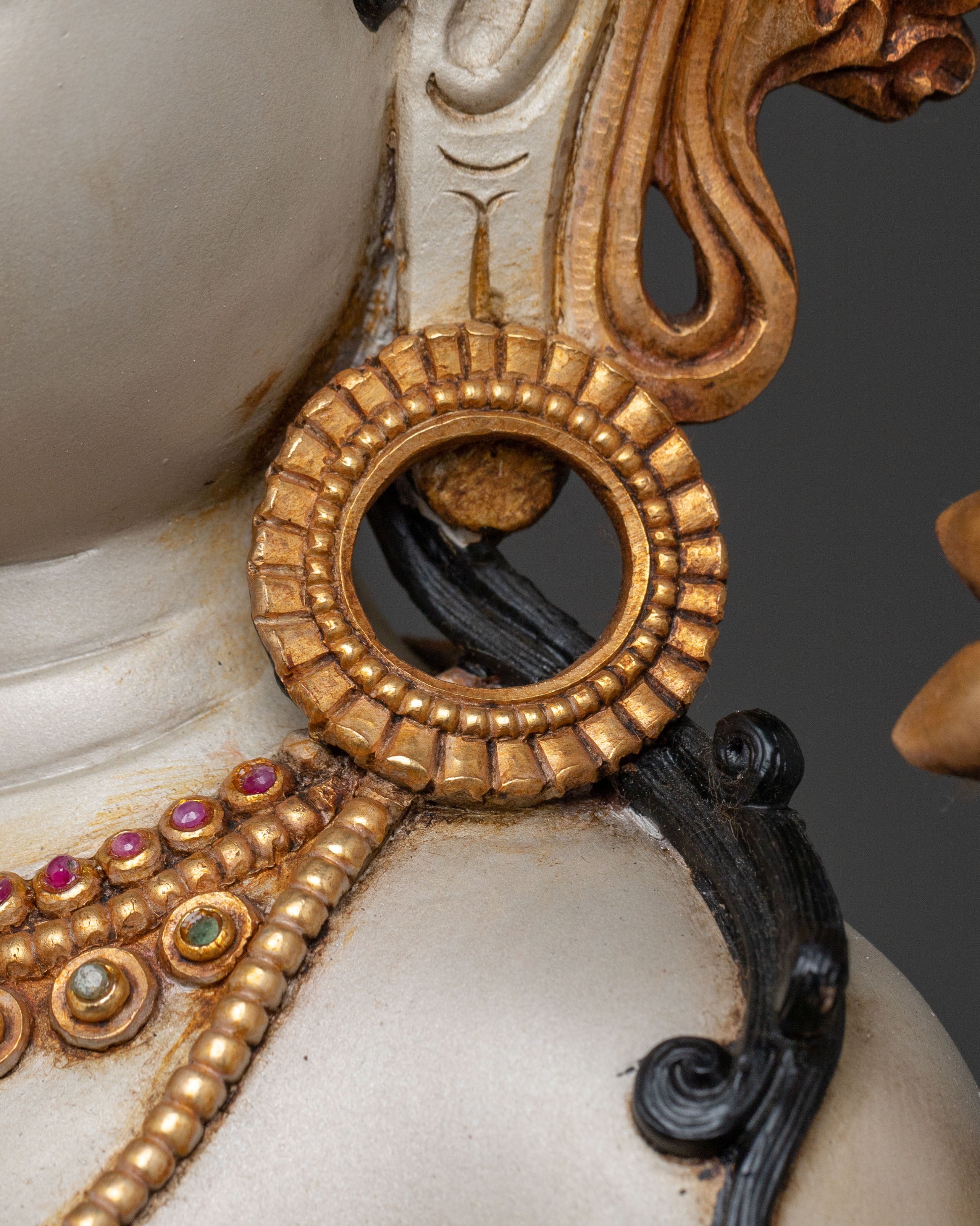 White Tara: Radiant 24K Gold Gilded Sculpture