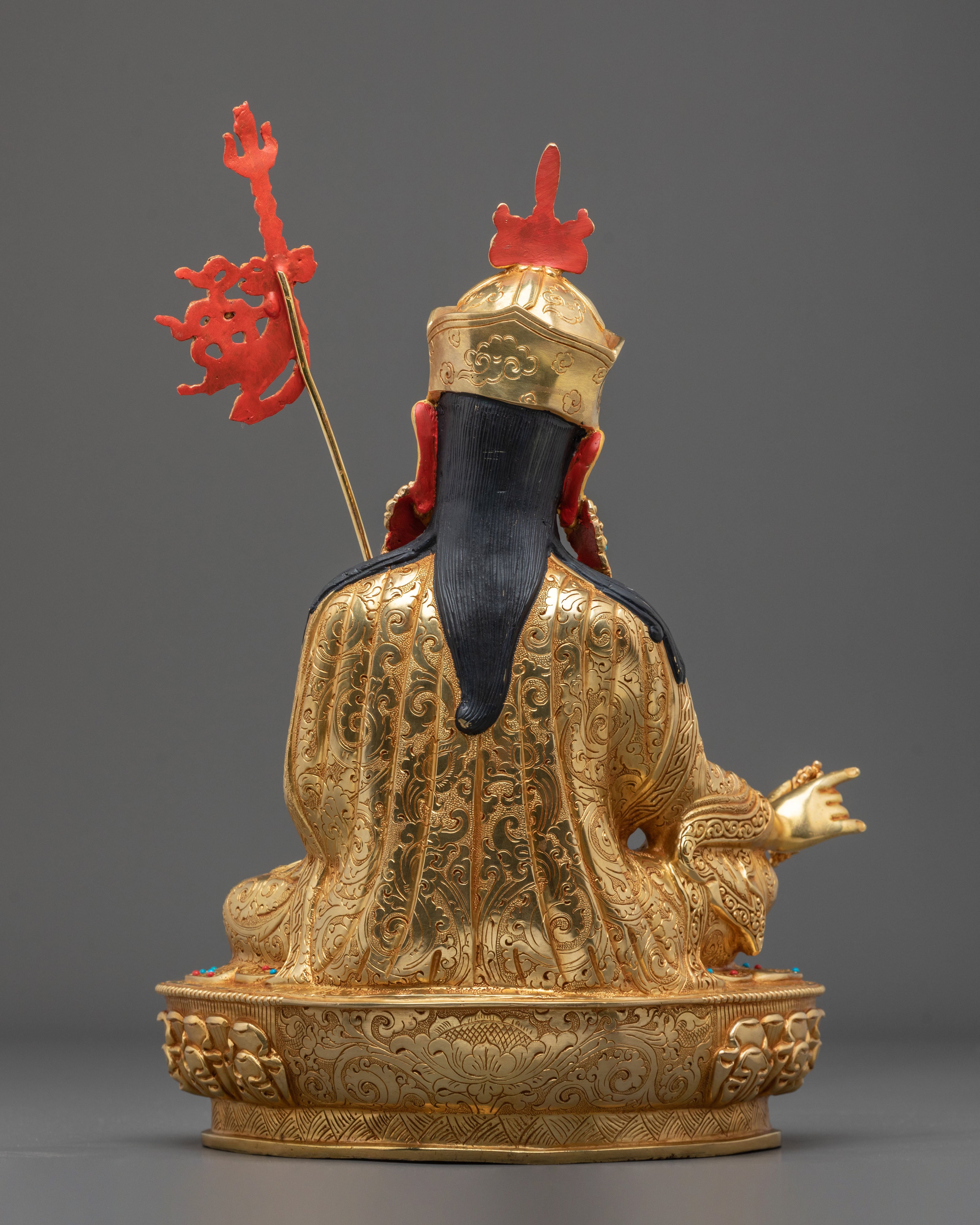 Guru Rinpoche Sculpture | Hand-Carved Buddhist Figurine