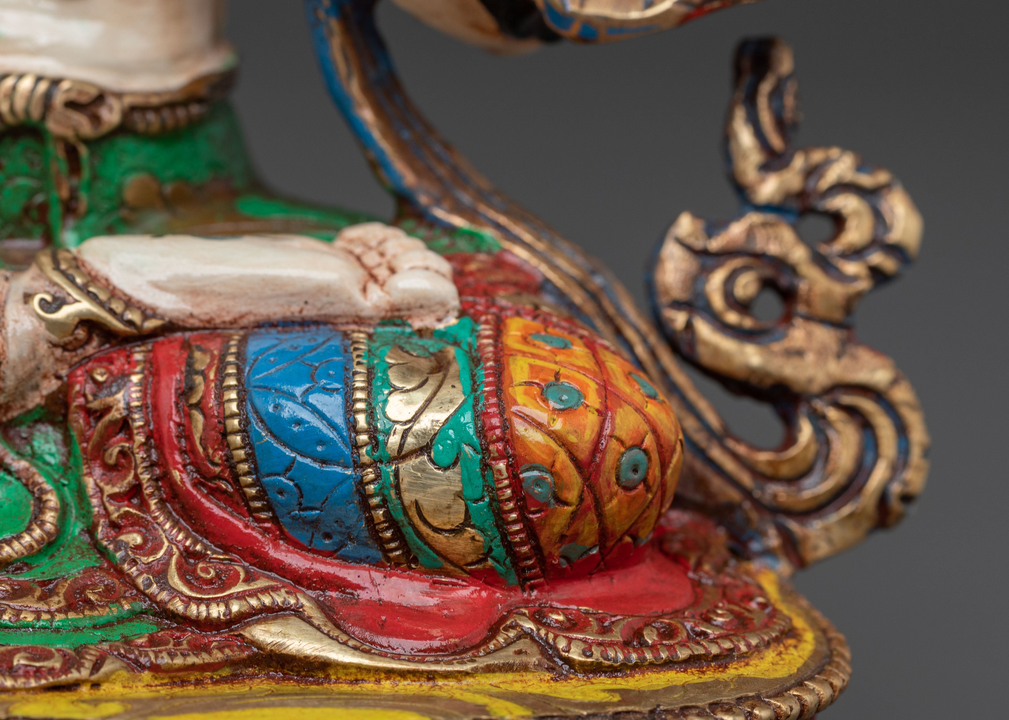 White Tara Sacred Sculpture: Seven-Eyed Goddess