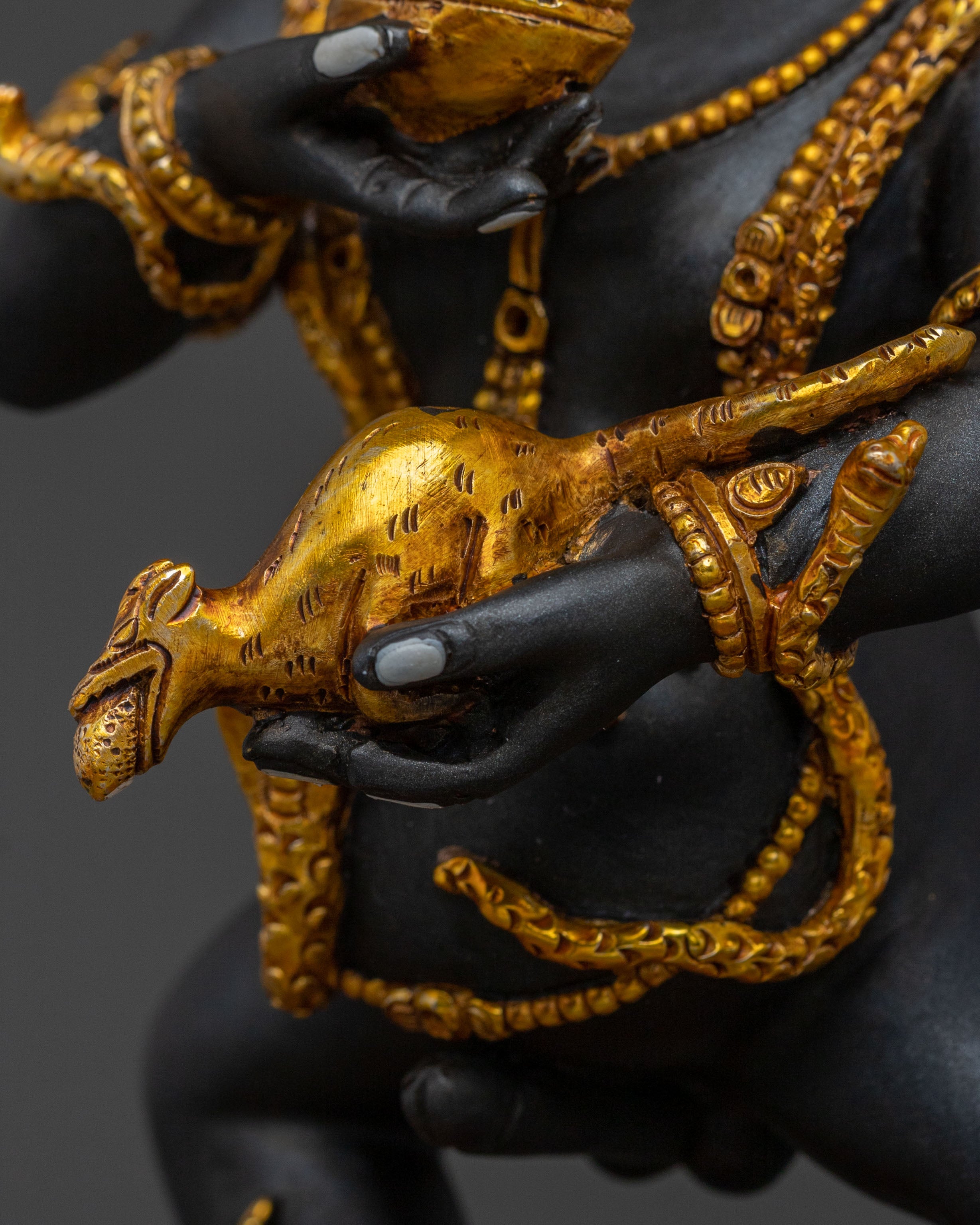 Black Dzambhala Sculpture | Spiritual Home Decor