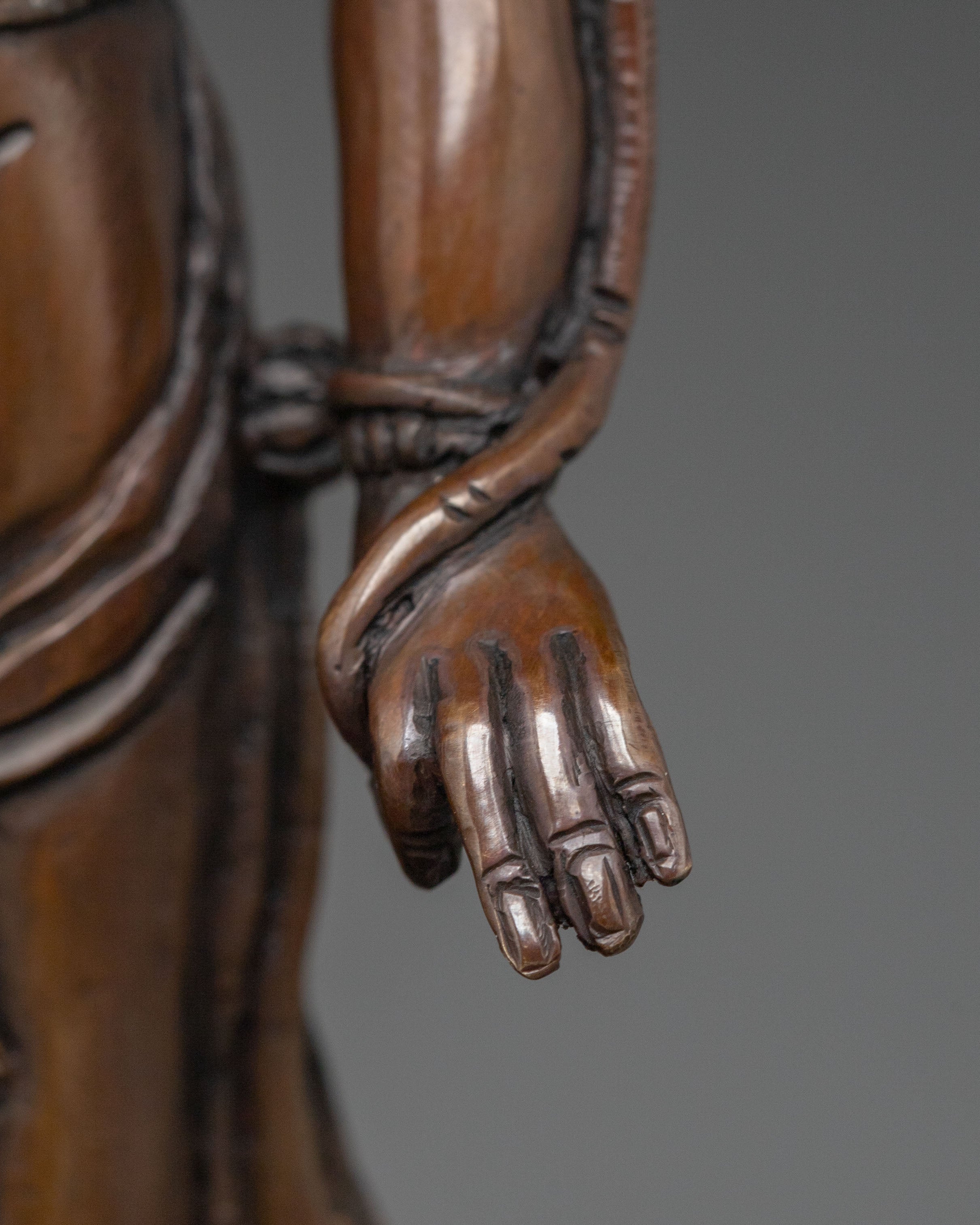 Padmapani Sacred Sculpture | Oxidized Copper Body