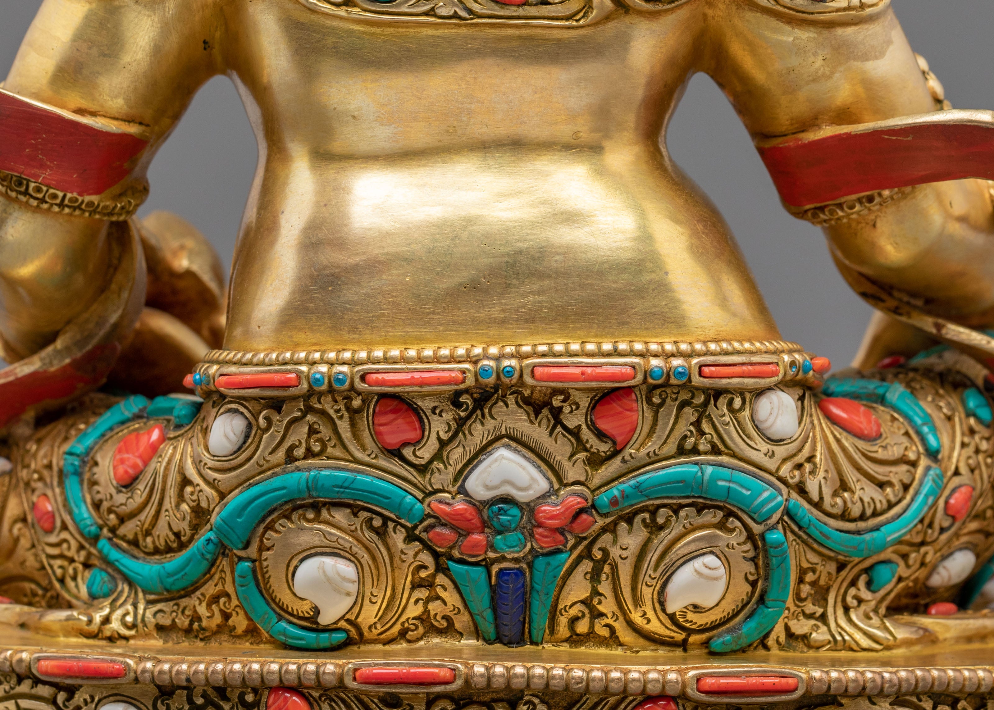 Tibetan Deity Dzambhala Copper Sculpture | Home Decor