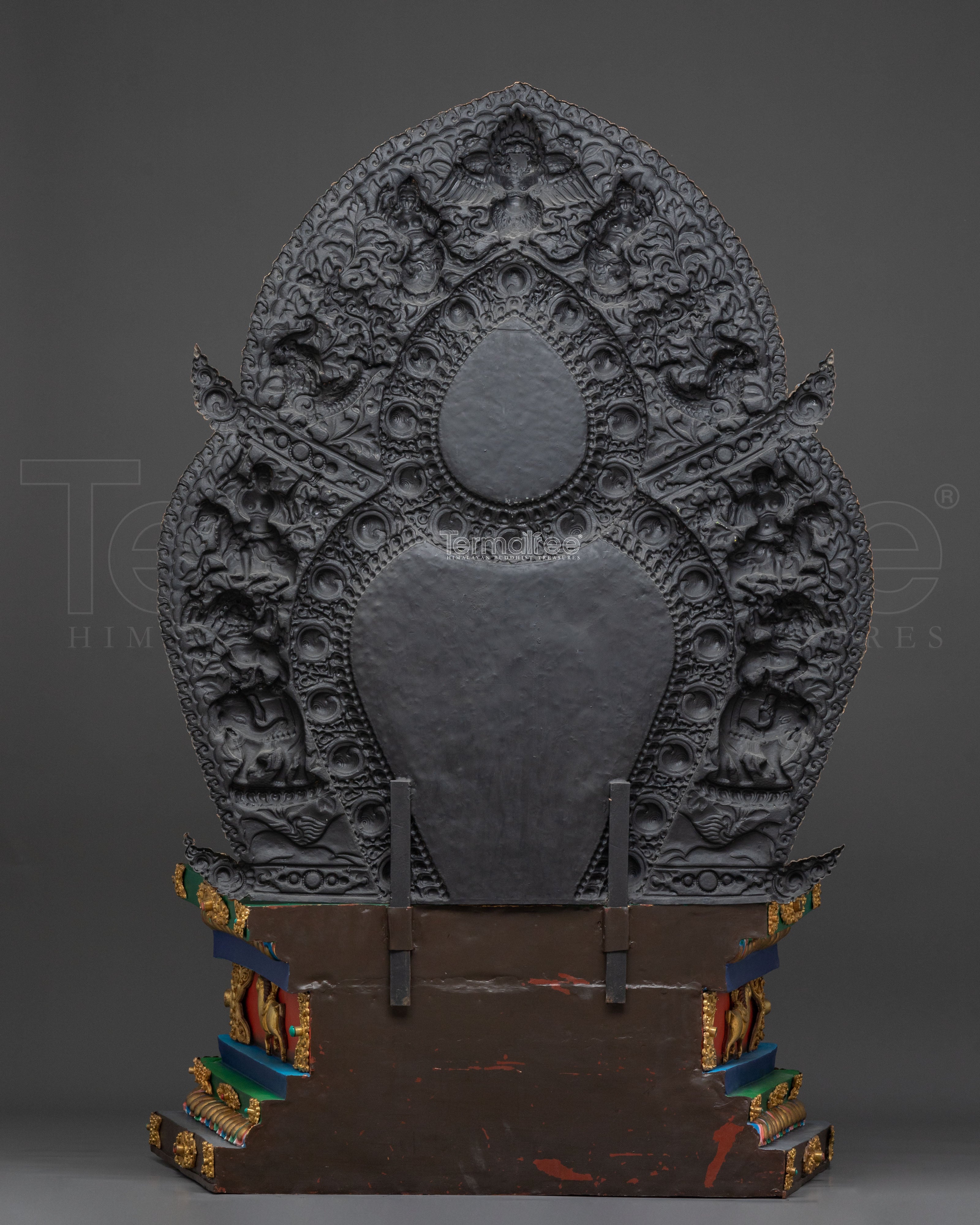 Shakyamuni Buddha Sacred Statue on Throne | Home Decor