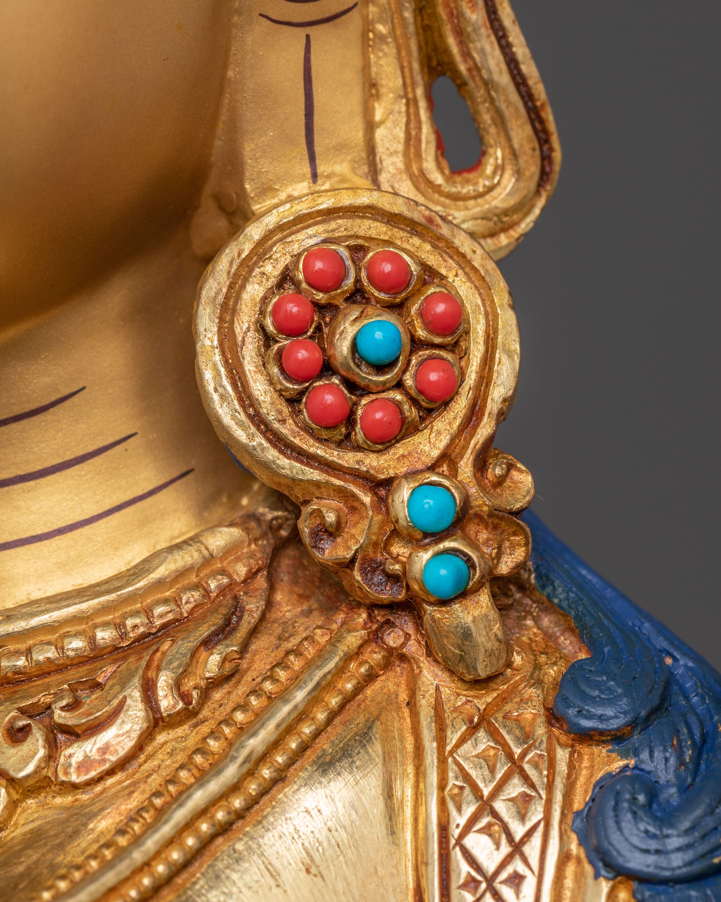 24k Gold Gilded Copper Green Tara Sculpture – Exquisite Himalayan Artistry