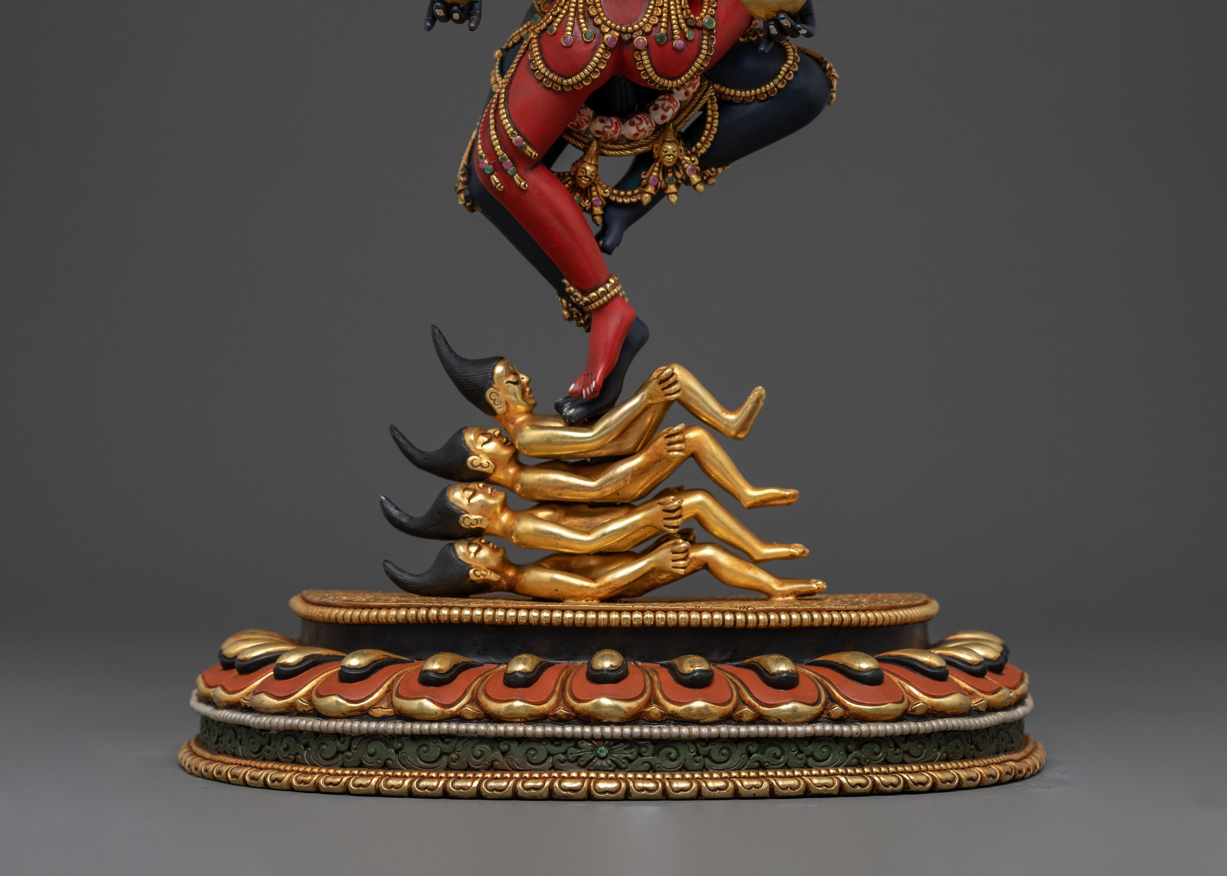 Hevajra 24k Gold Gilded Statue | Union of Wisdom