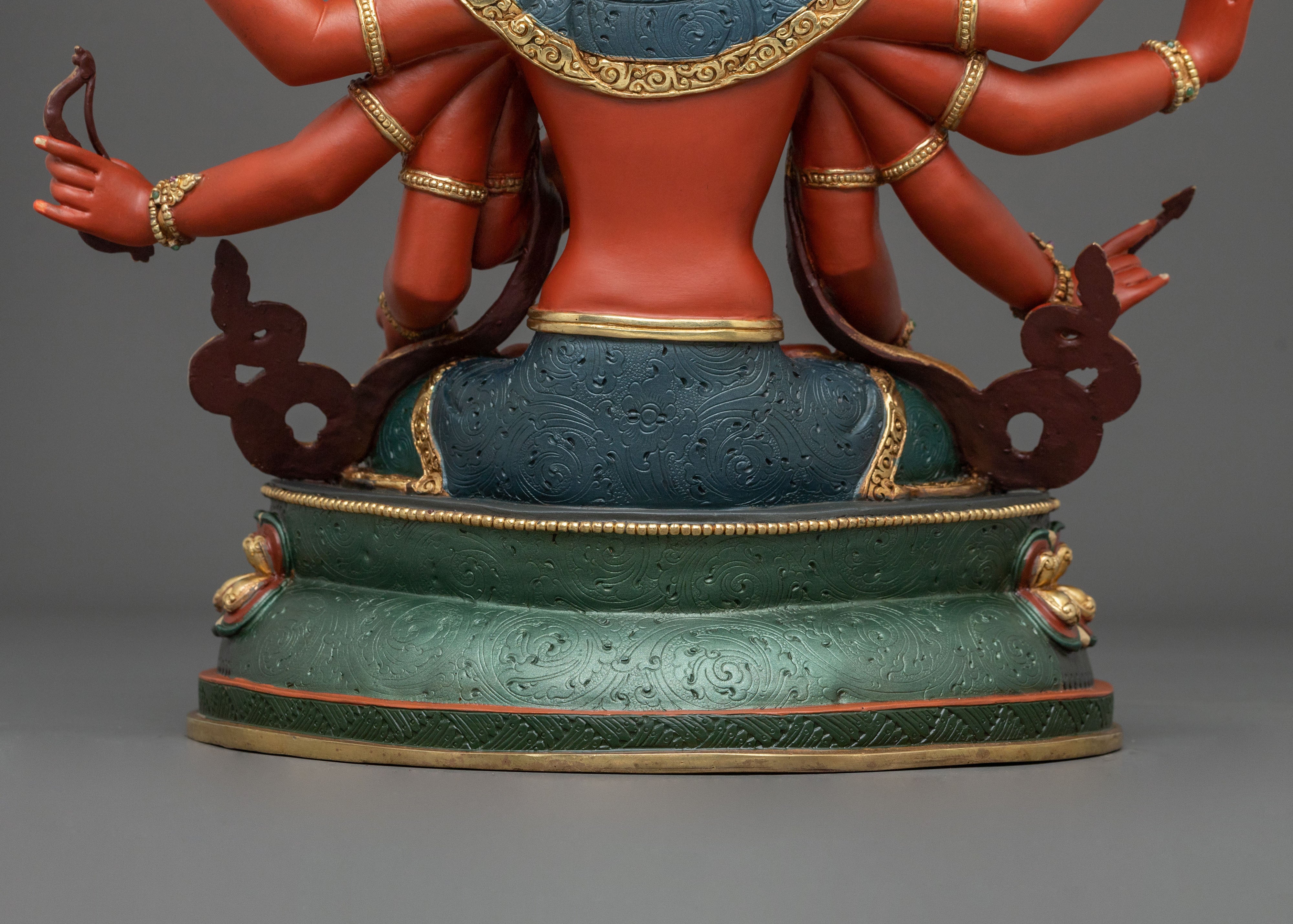 Maha Manjushri Copper Statue | Meditation Altar Decor