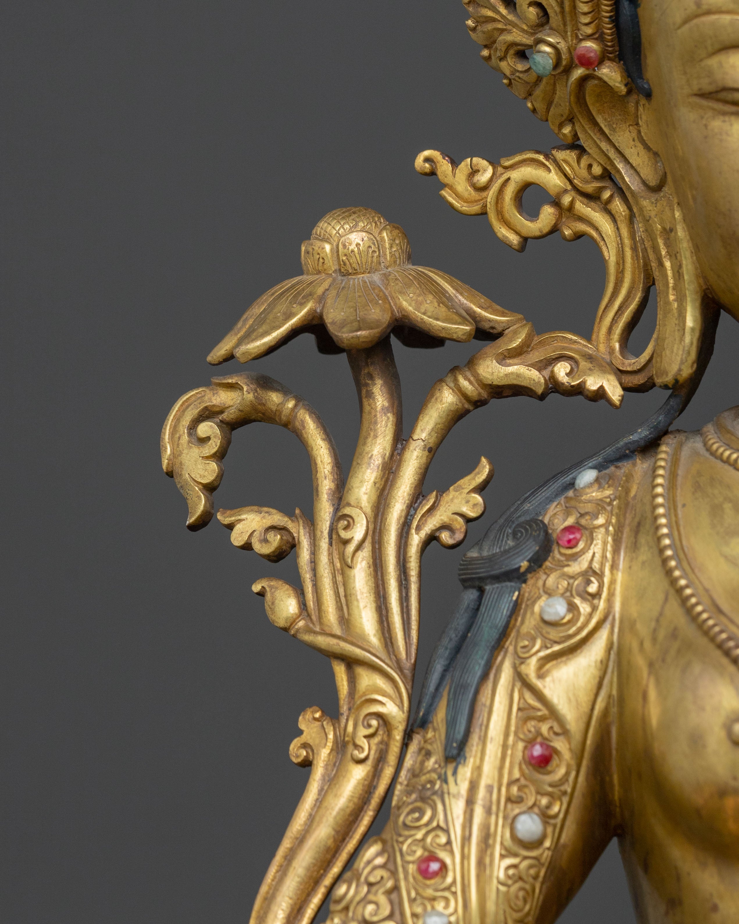 Handmade Green Tara Sacred Statue | Swift Liberator and Sacred Protector
