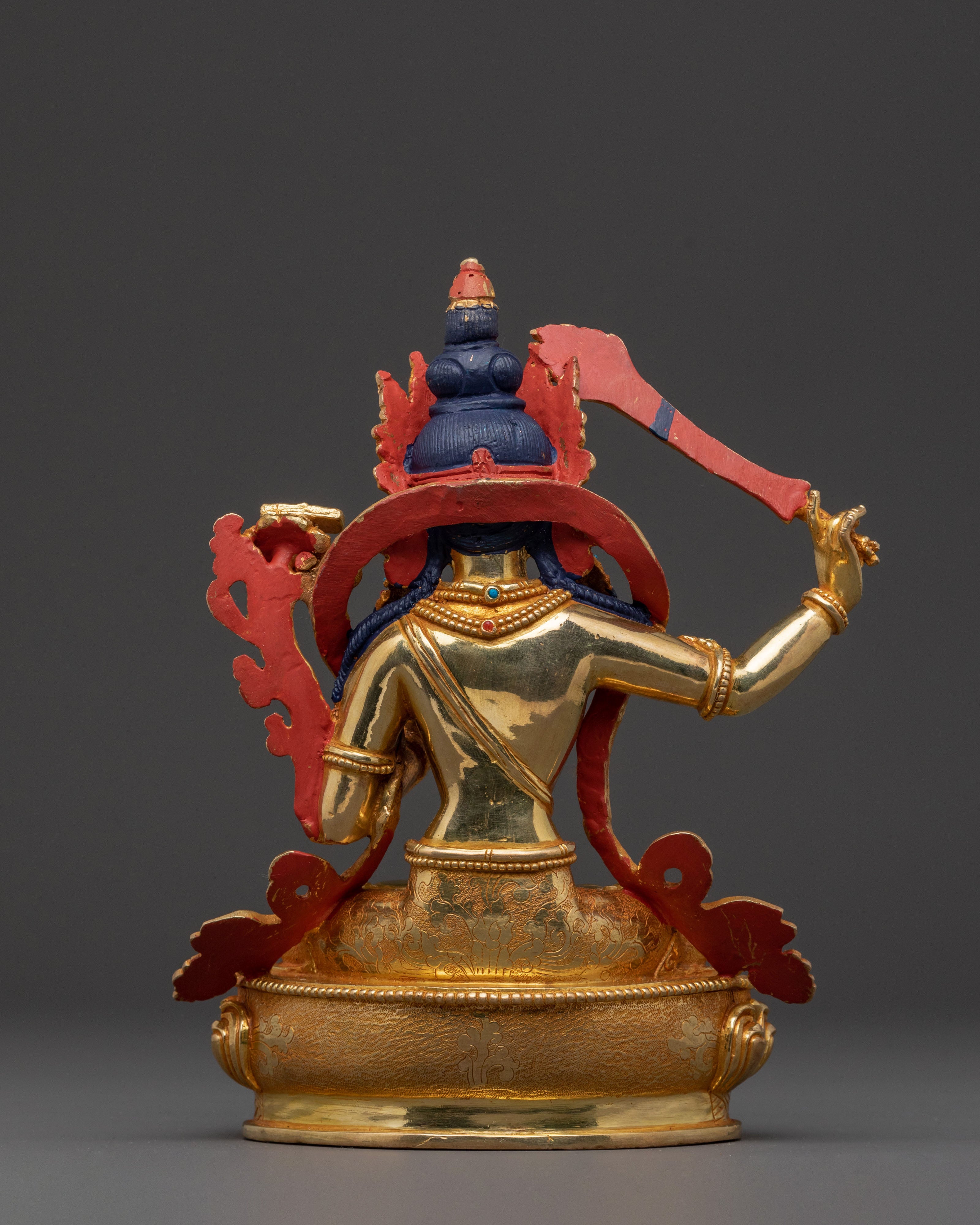 Handcrafted Manjushri Spiritual Sculpture for Decor