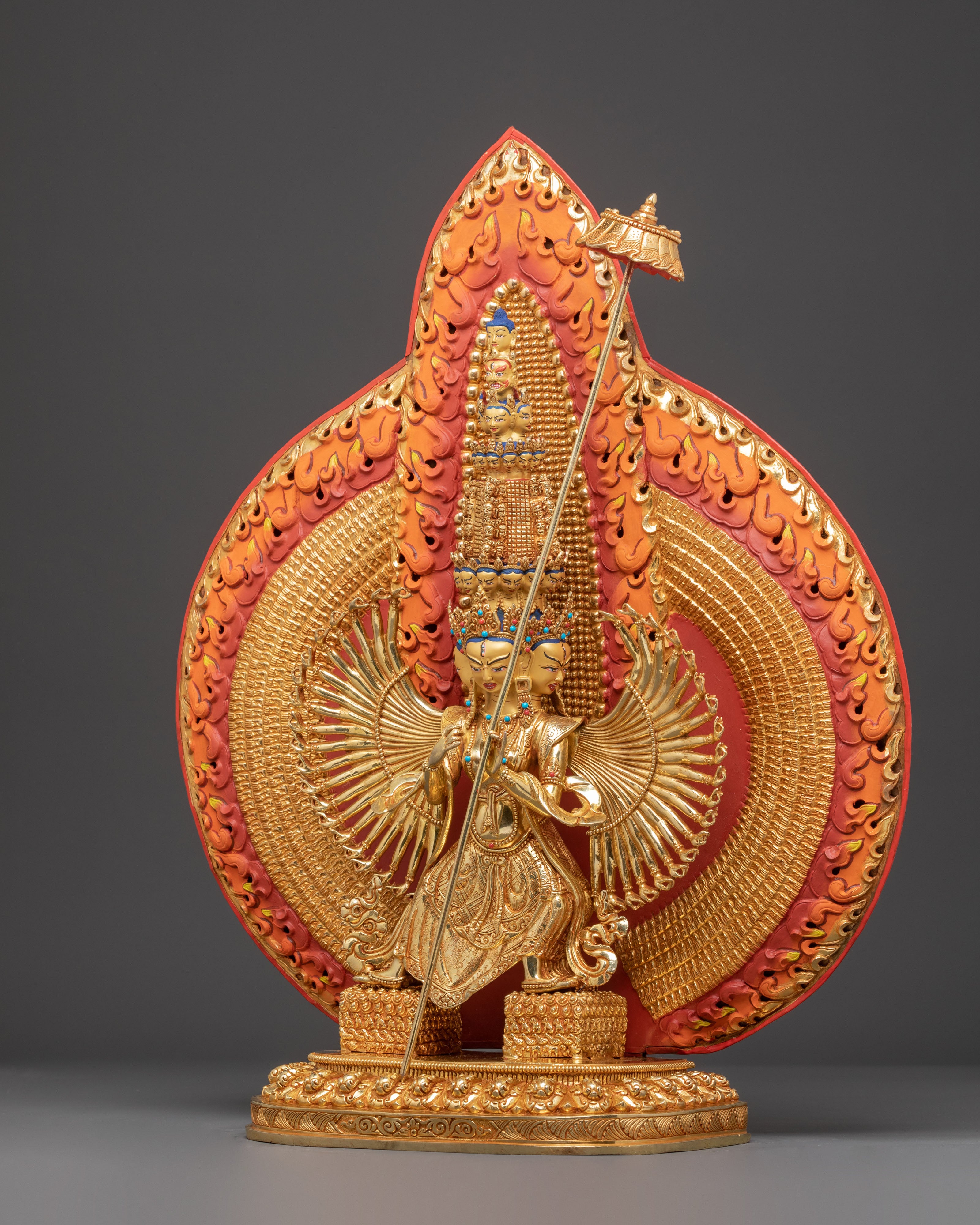 Handmade 1000-Armed Dukar Statue | Deity of Compassion