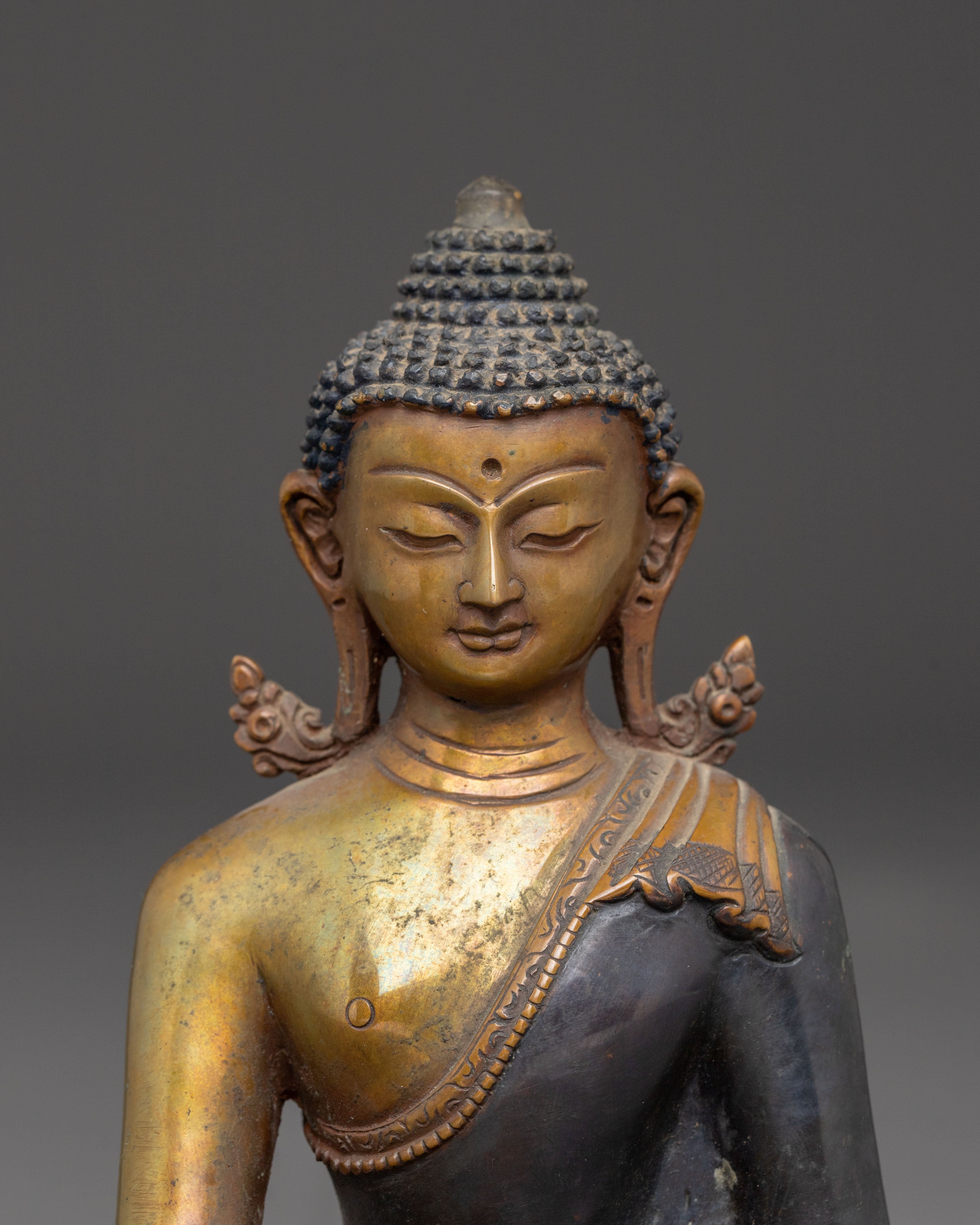 Handmade Ratnasambhava Oxidized Copper Statue | Symbol of Equality and Abundance