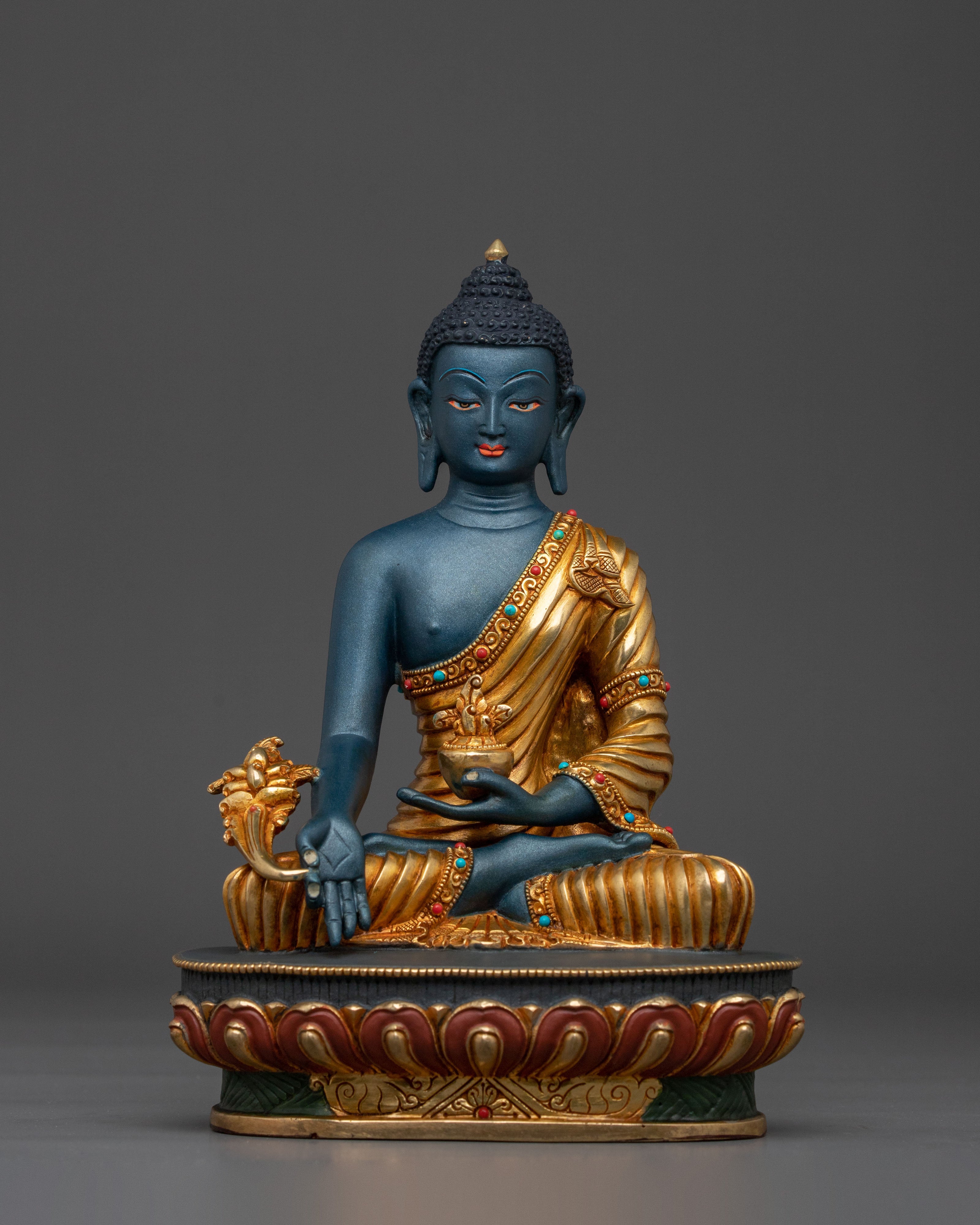 Three Buddhas Altar Statue Set | Sacred Tibetan Buddhist Trio Sculpture