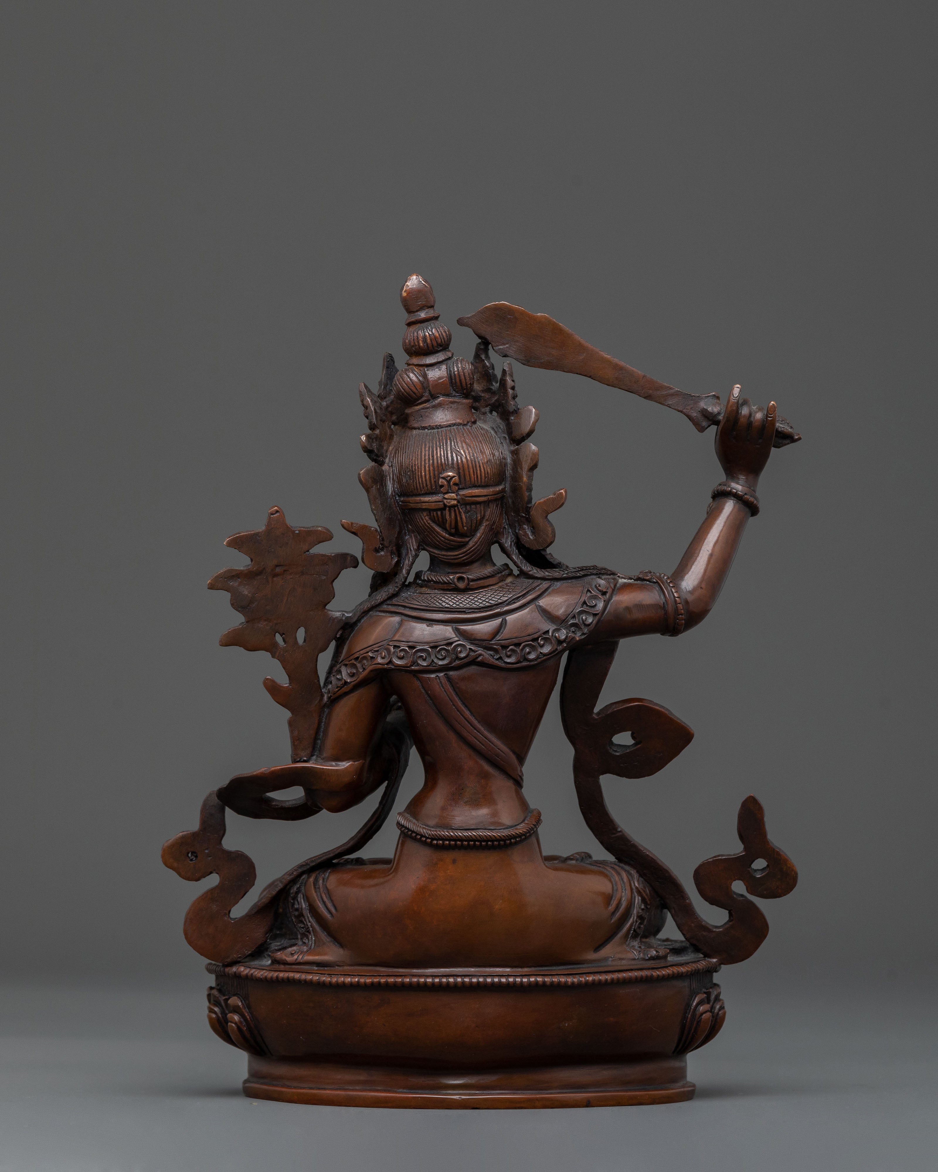 Flaming Sword Manjushri Statue | Bodhisattva of Wisdom