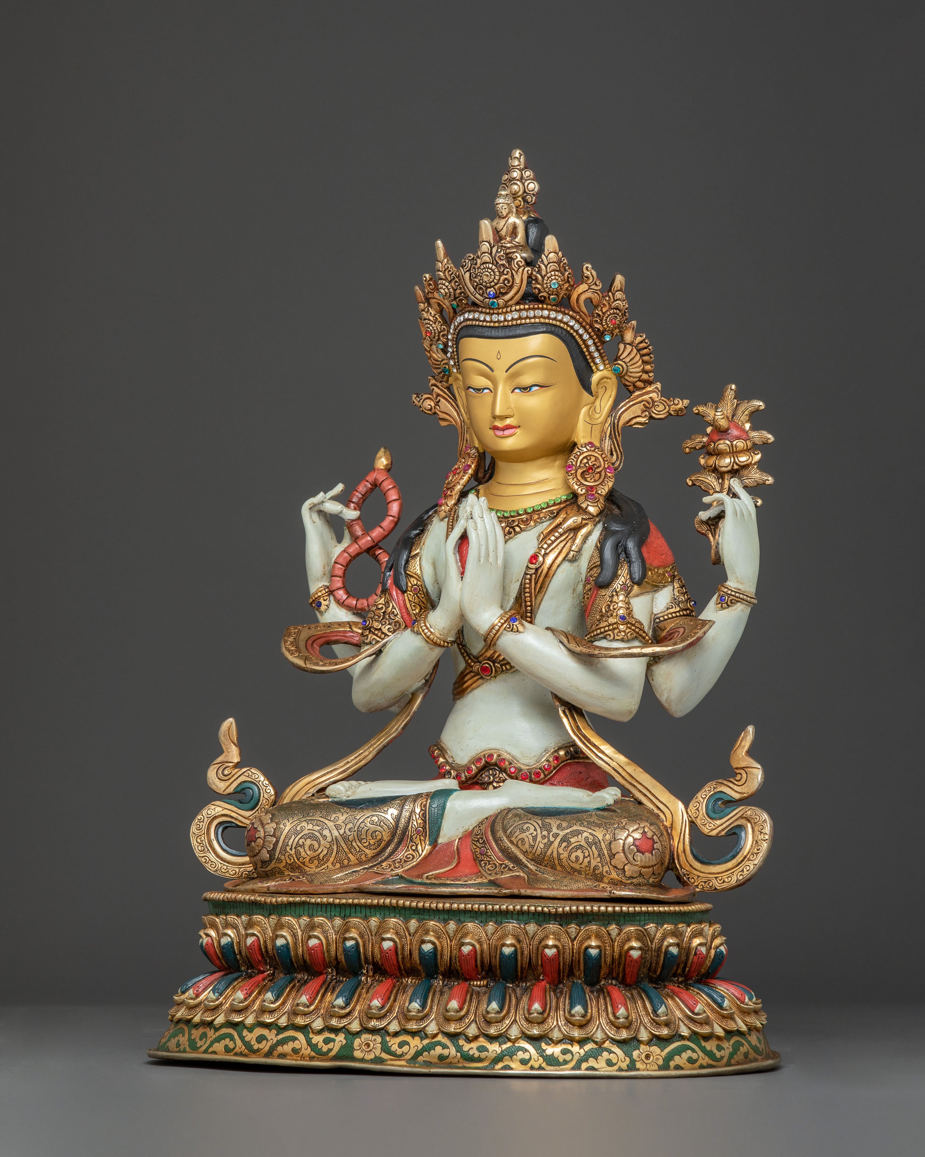 Chenrezig Statue for Meditation | Handcrafted Buddhist Art