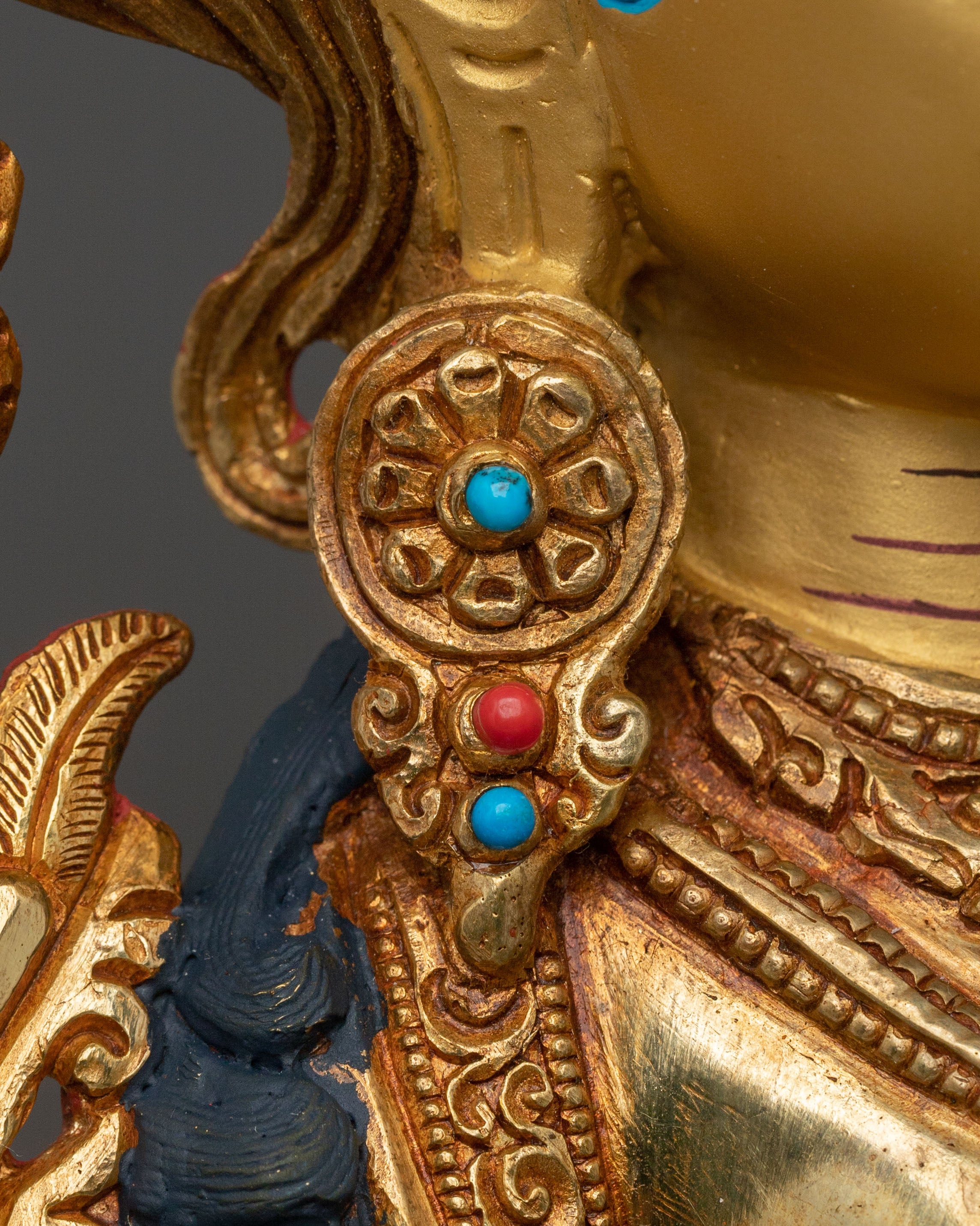 Green Tara Statue | Handcrafted 24K Gold Gilded Guardian
