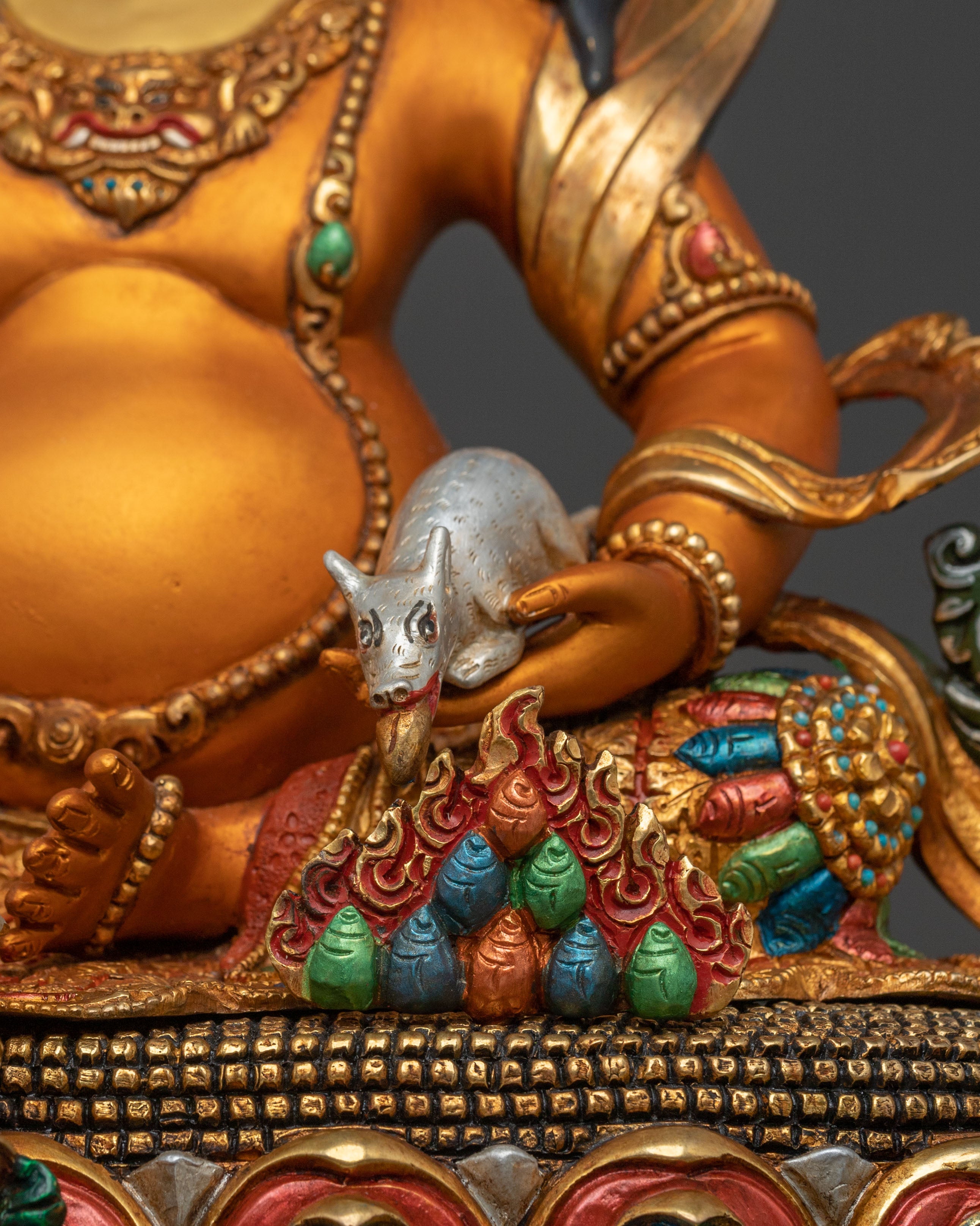 Yellow Dzambhala Sacred Statue | Himalayan Prosperity Art