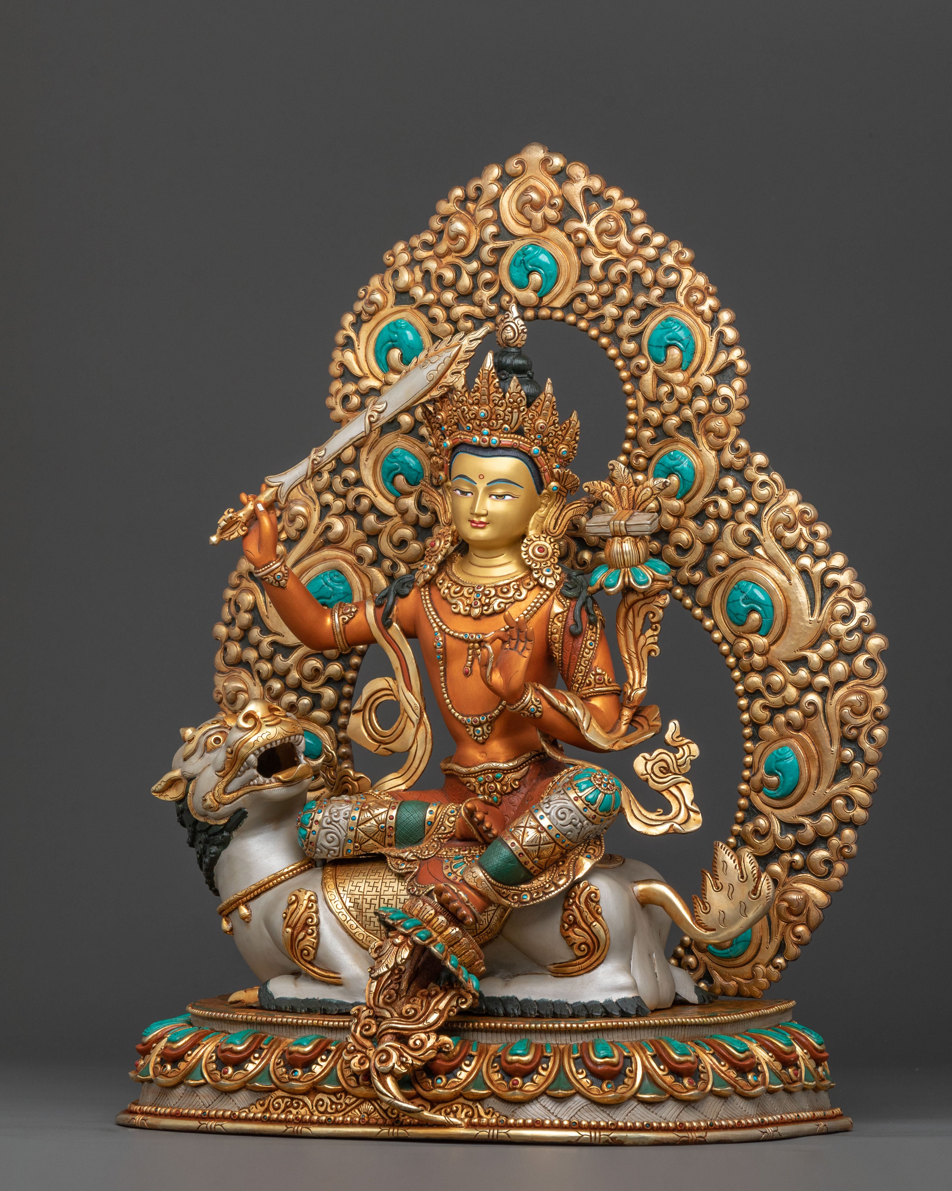 Simhanada Manjushri Statue | Divine Wisdom
