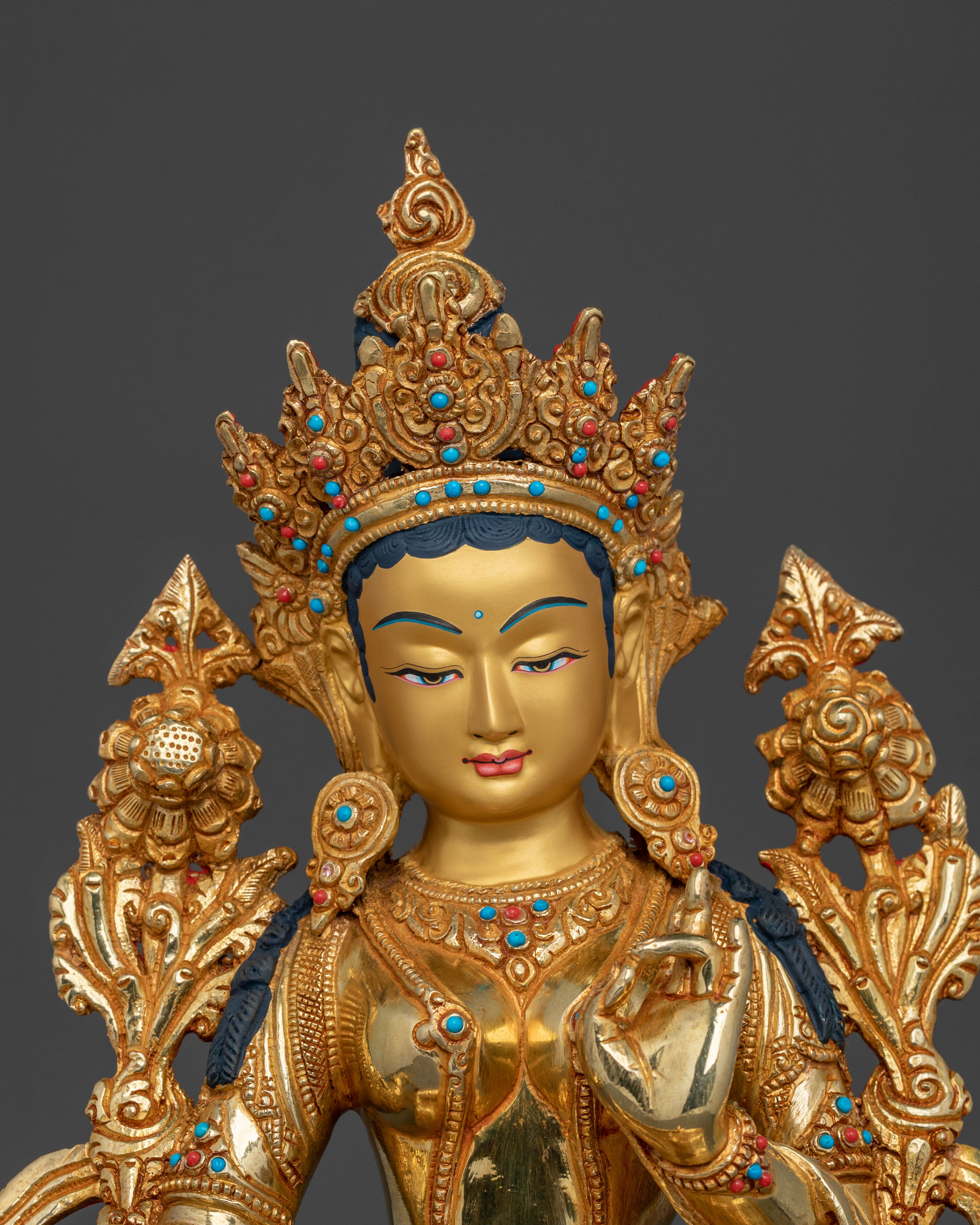 Green Tara Bodhisattva Handcrafted Sculpture