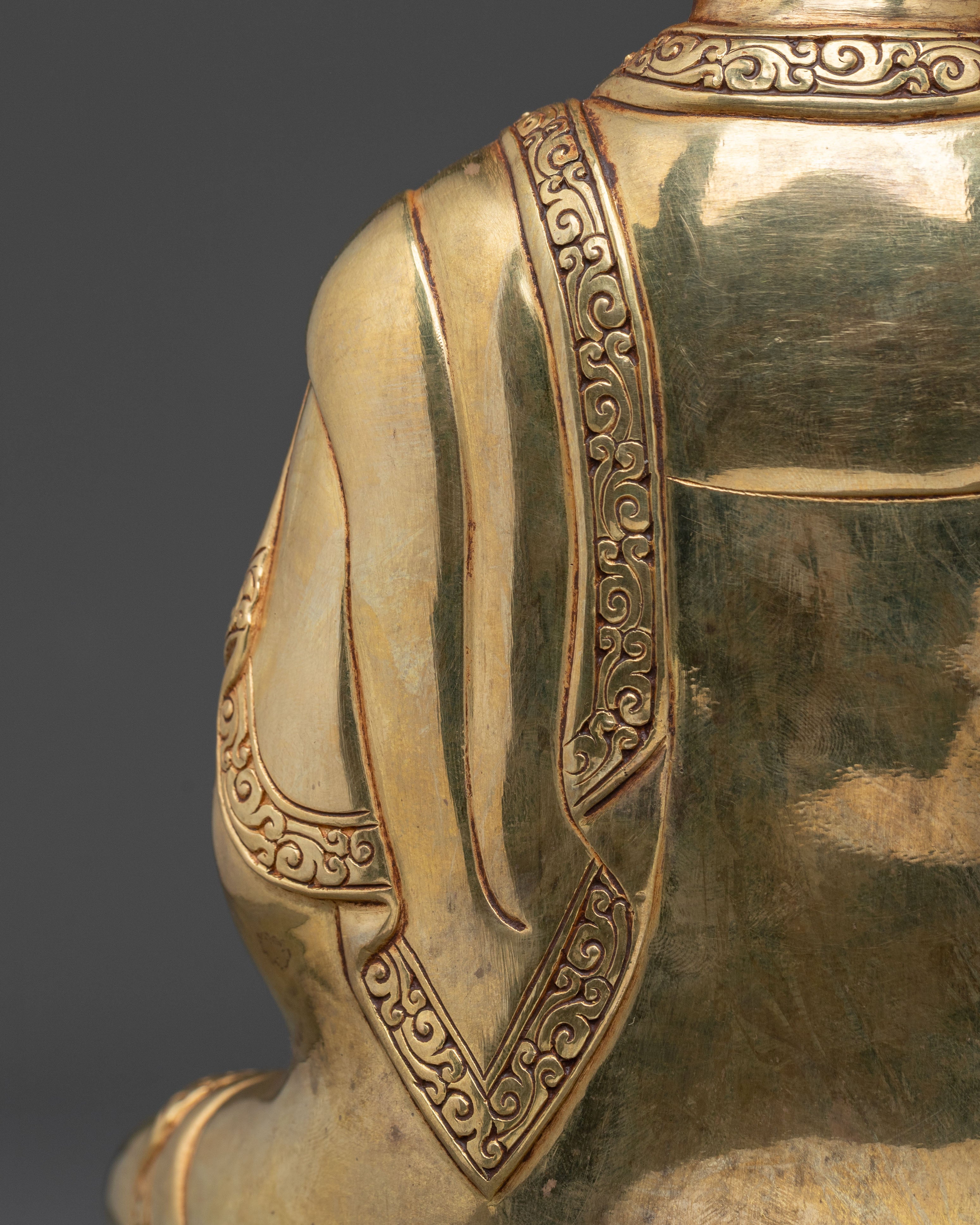Medicine Buddha Serenity Sculpture | 24K Gold Gilded