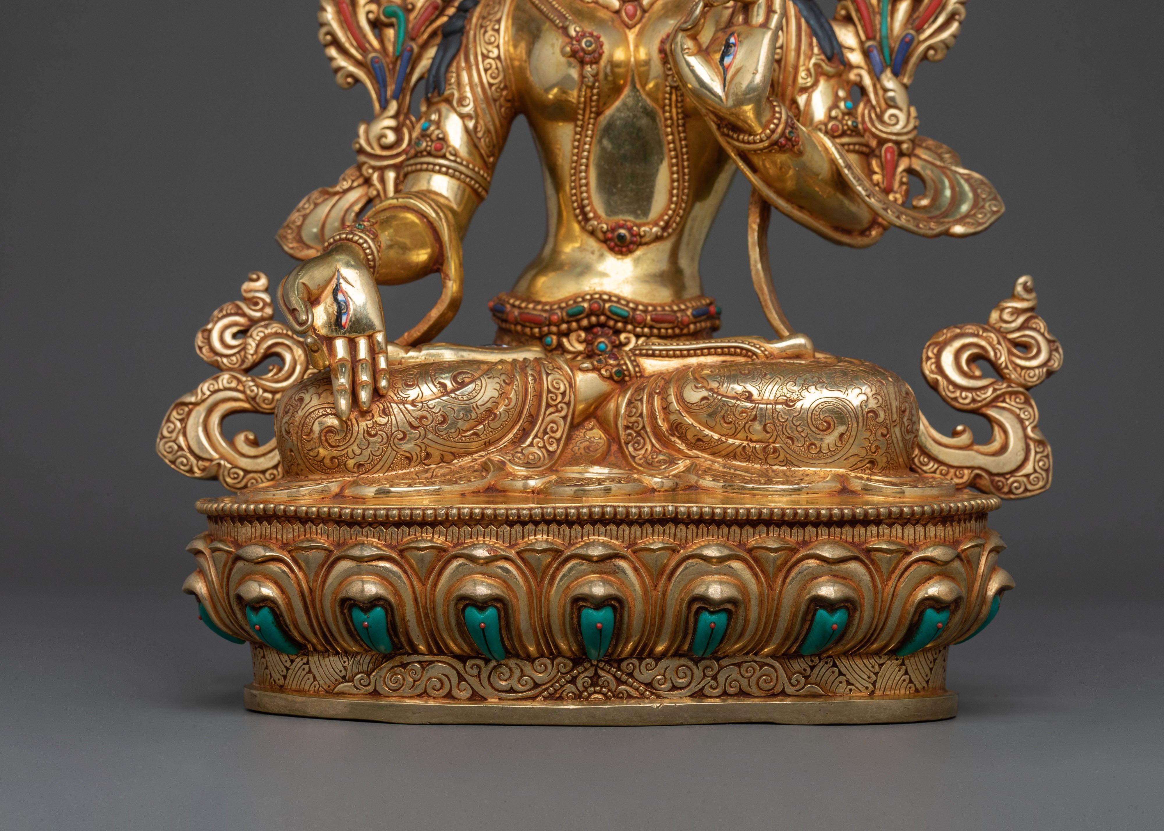 Hand-Carved White Tara Statue | Altar Home Decor