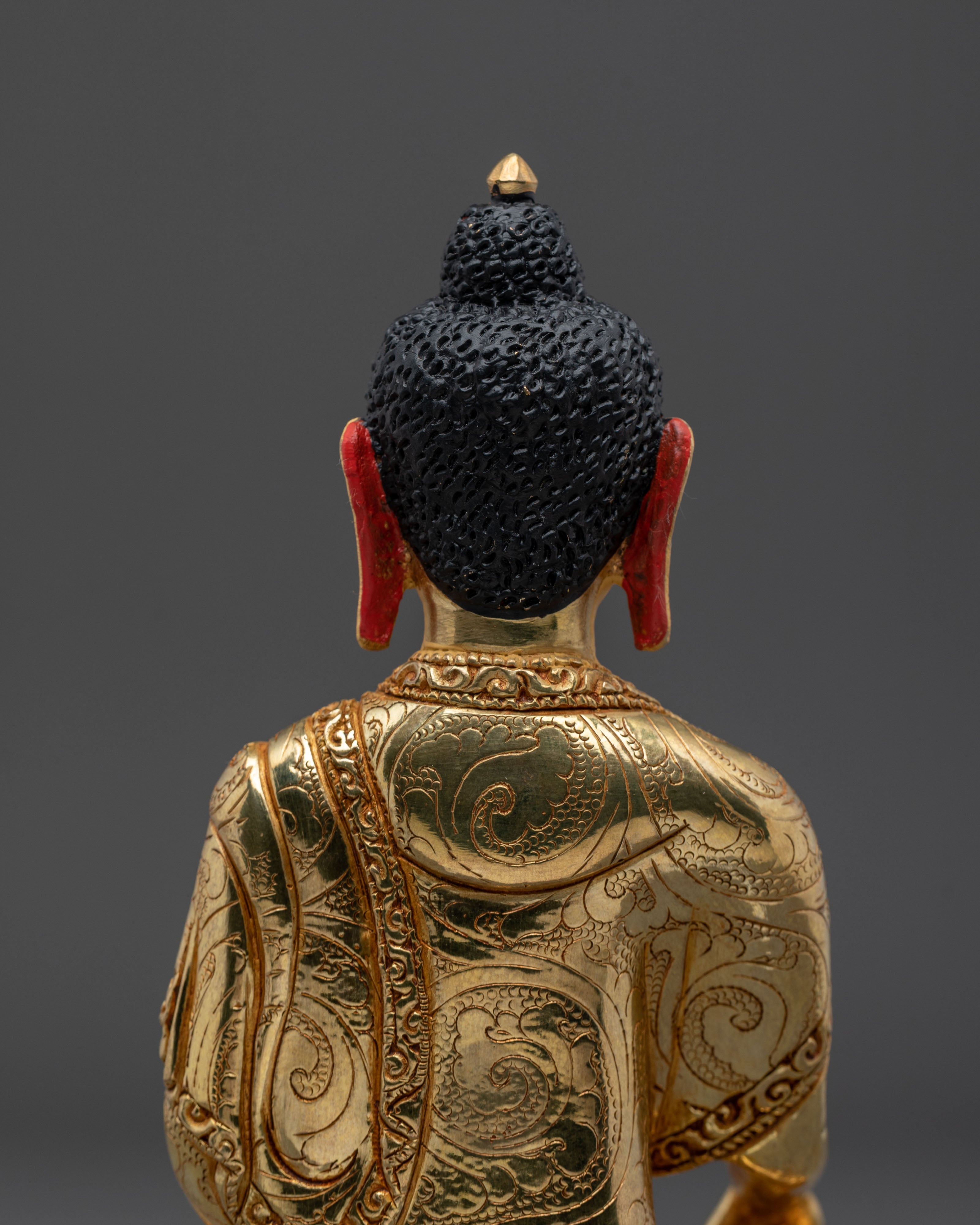 Shakyamuni Buddha Buddhist Sage Sculpture | 24K Gold Gilded